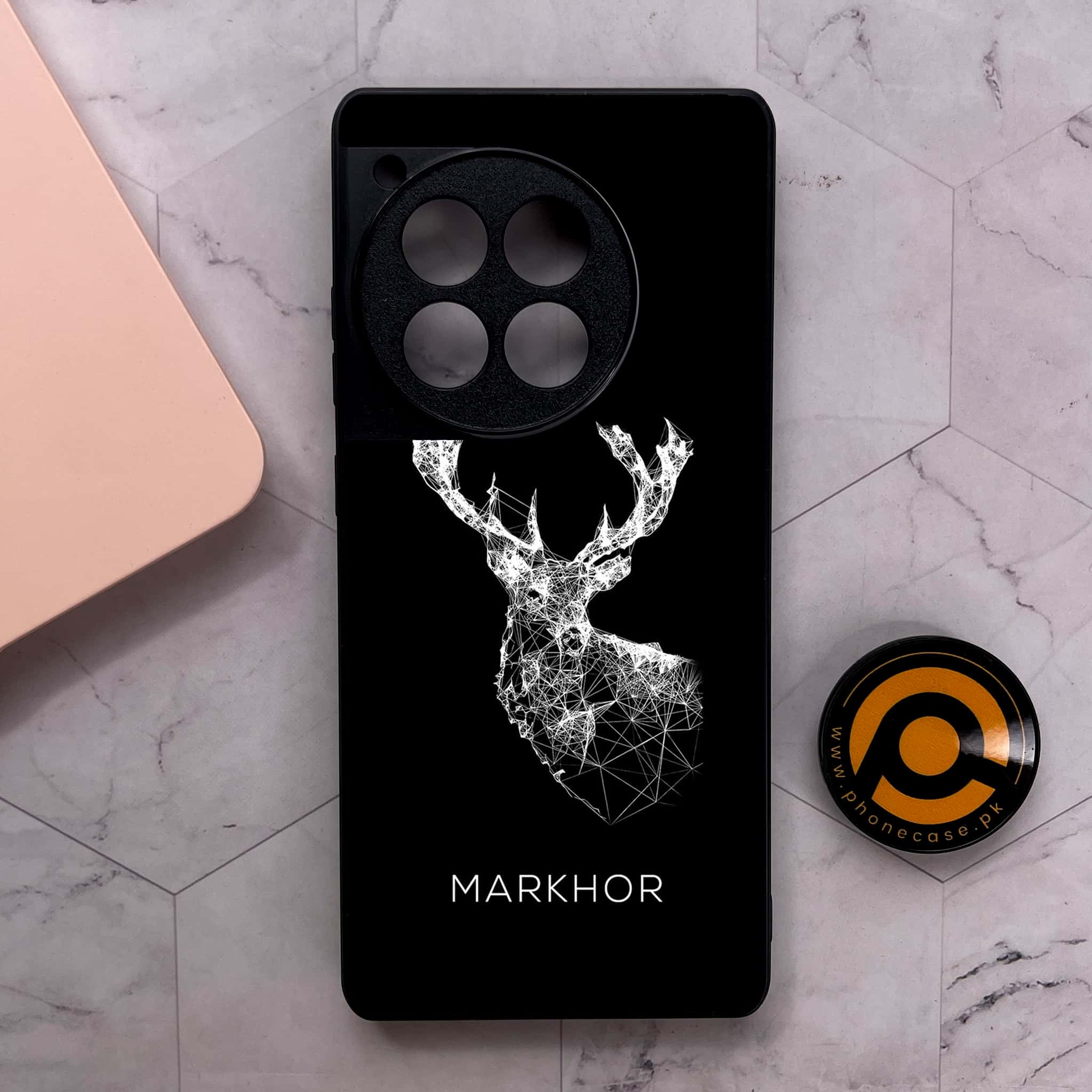 OnePlus 12R - Markhor Series - Premium Metal Printed soft Bumper shock Proof Case