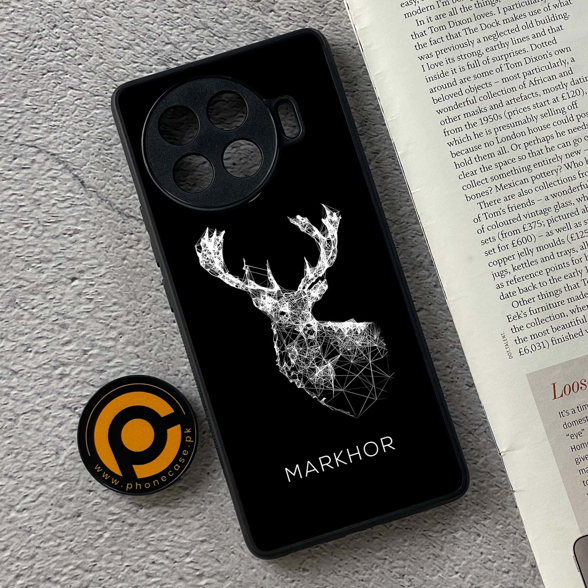 Tecno Spark 20 pro plus - Markhor Series - Premium Printed Glass soft Bumper shock Proof Case