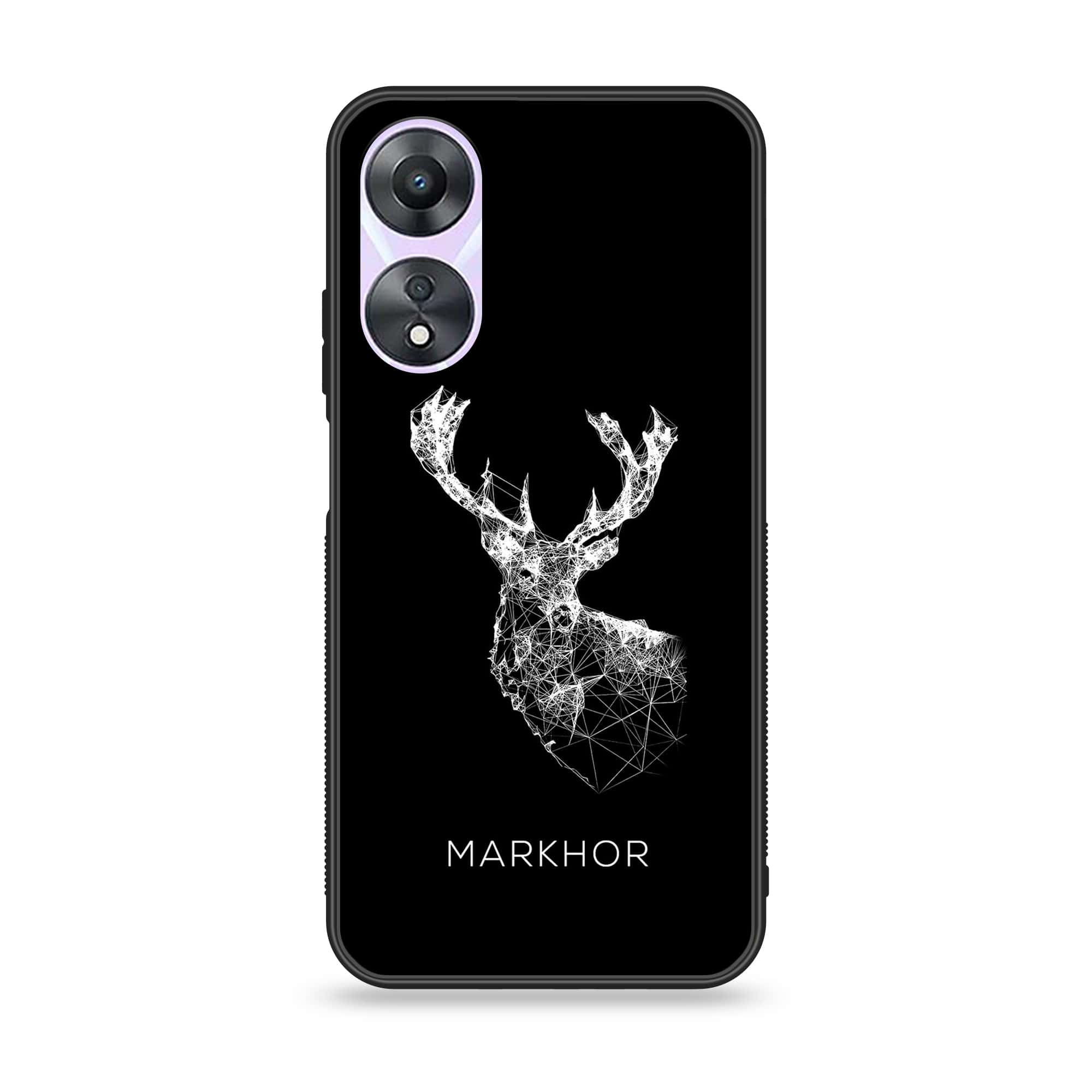 Oppo A78 4G - Markhor Series - Premium Printed Glass soft Bumper shock Proof Case