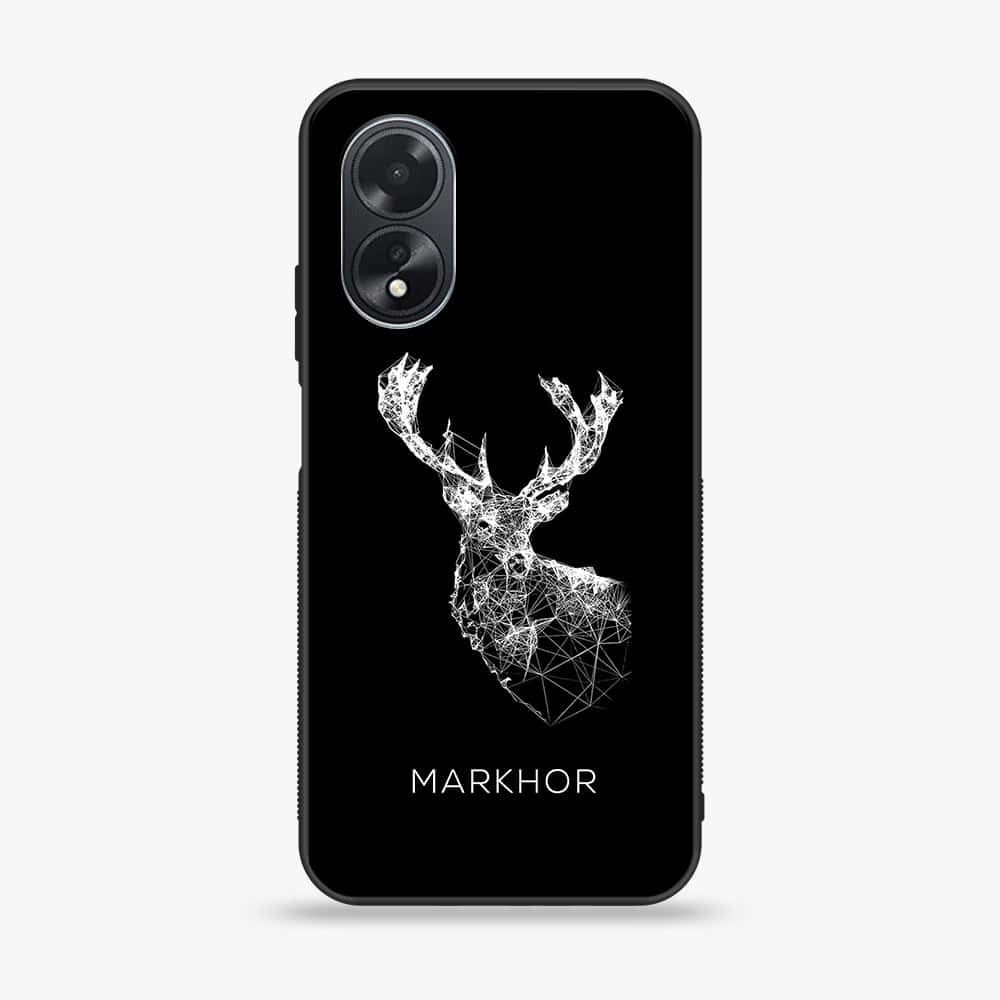 Oppo A18 4G - Markhor Series - Premium Printed Glass soft Bumper shock Proof Case