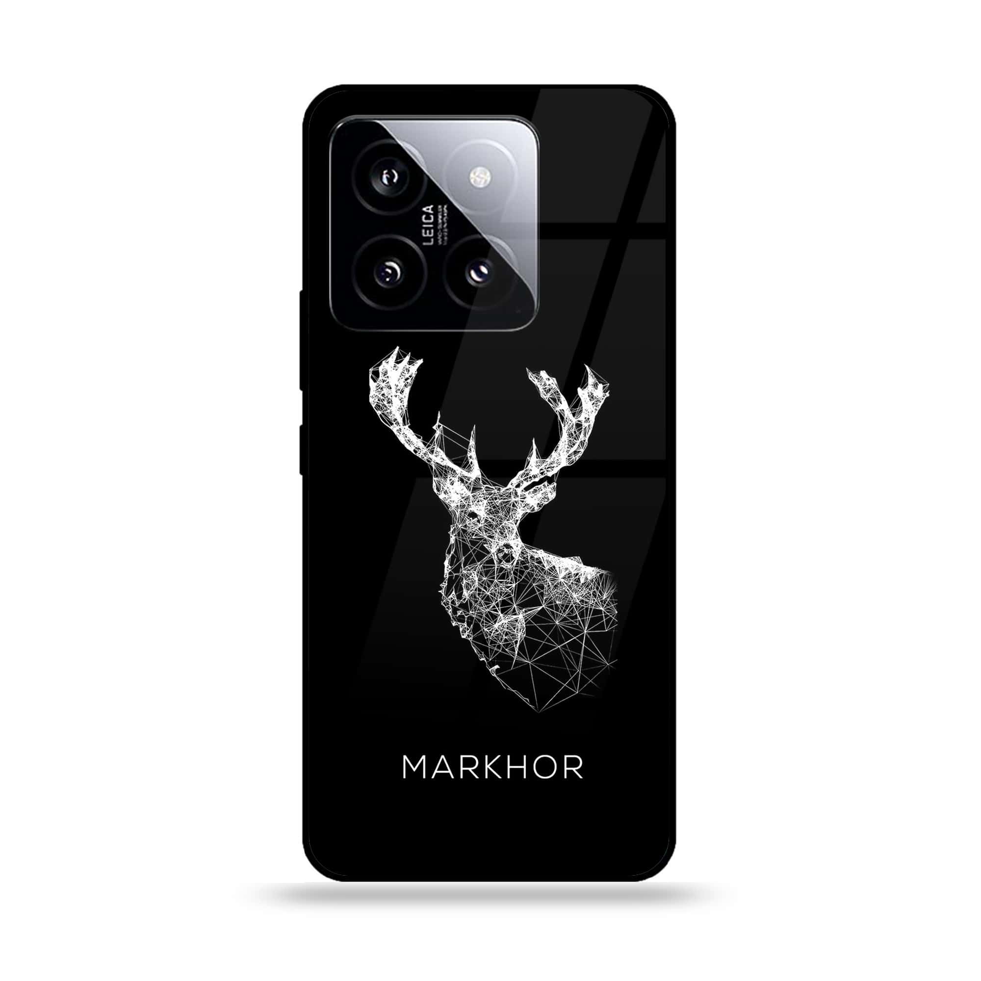 Xiaomi 14 - Markhor Series - Premium Printed Glass soft Bumper shock Proof Case