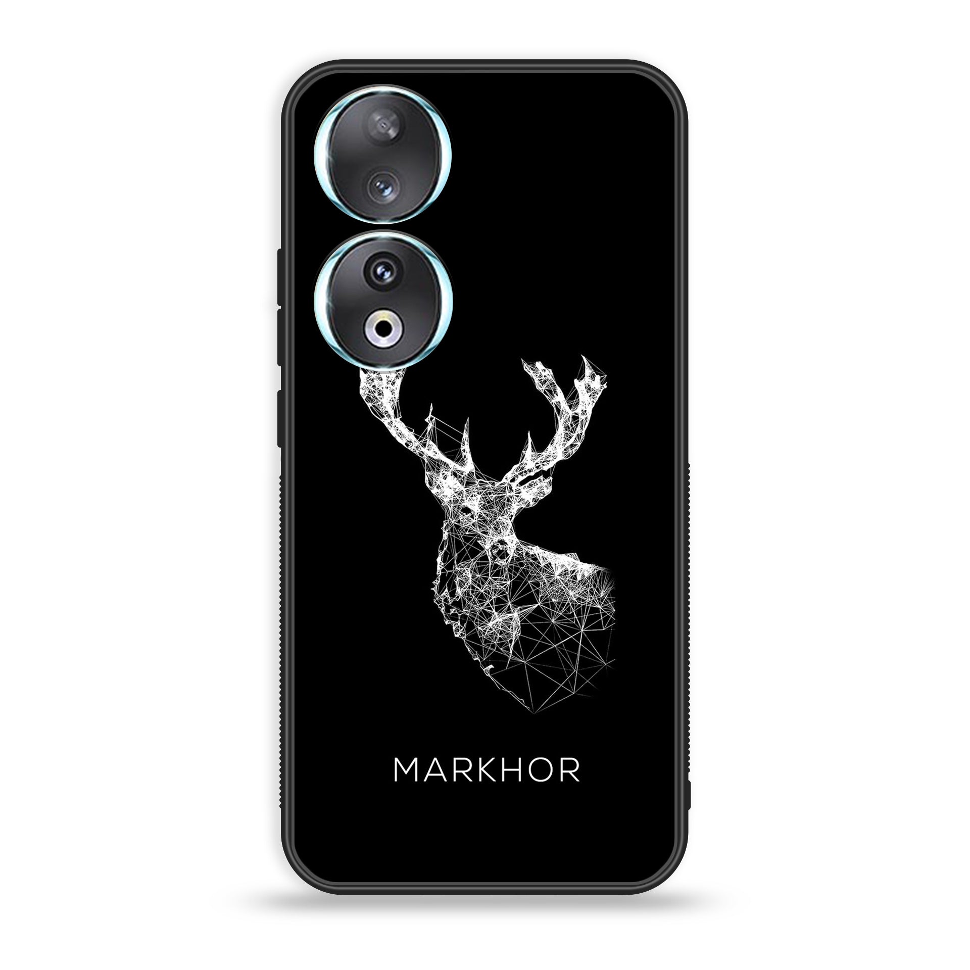 Huawei Honor 90 - Markhor Series - Premium Printed Glass soft Bumper shock Proof Case