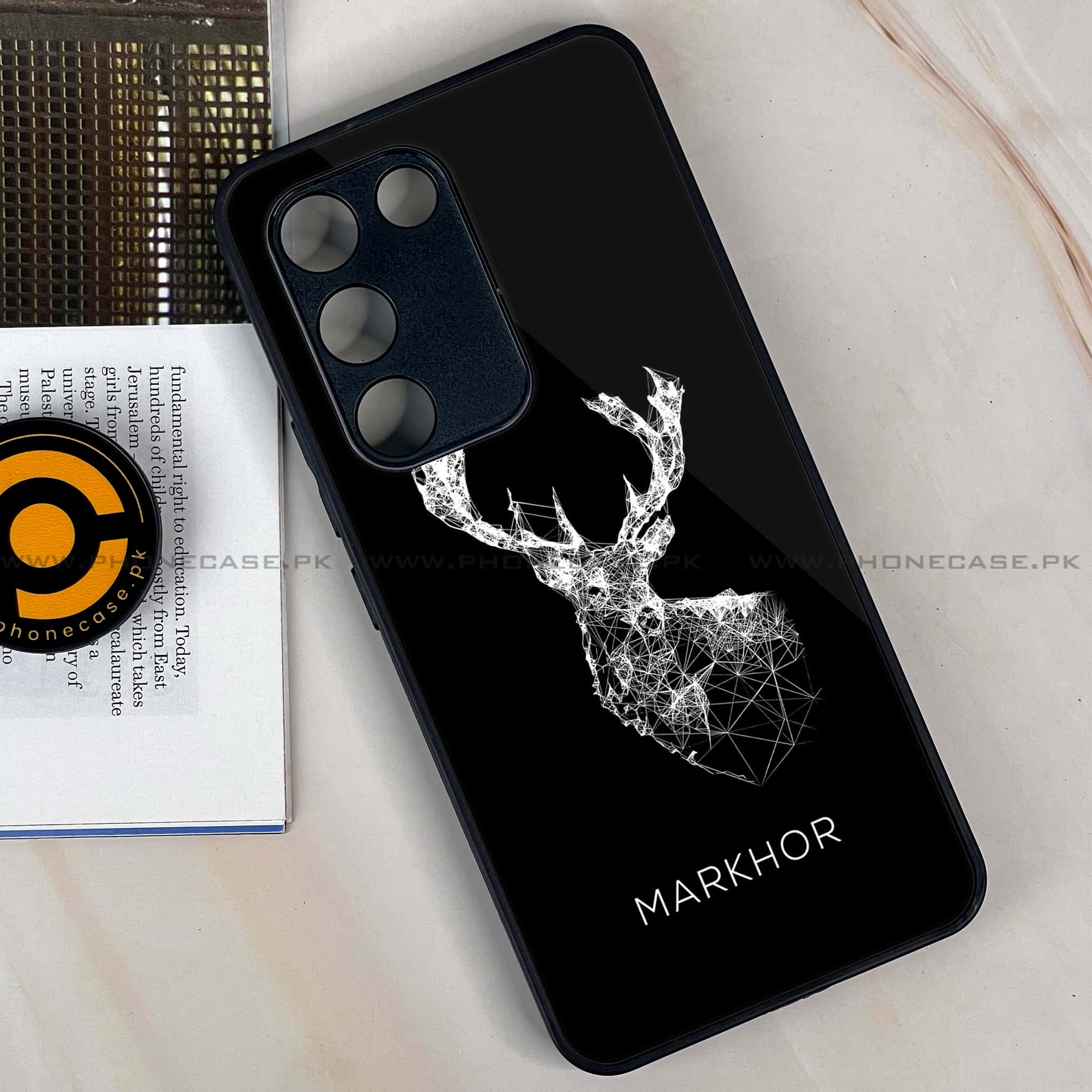 Vivo V30 Lite 4G - Markhor Series - Premium Metal Printed soft Bumper shock Proof Case