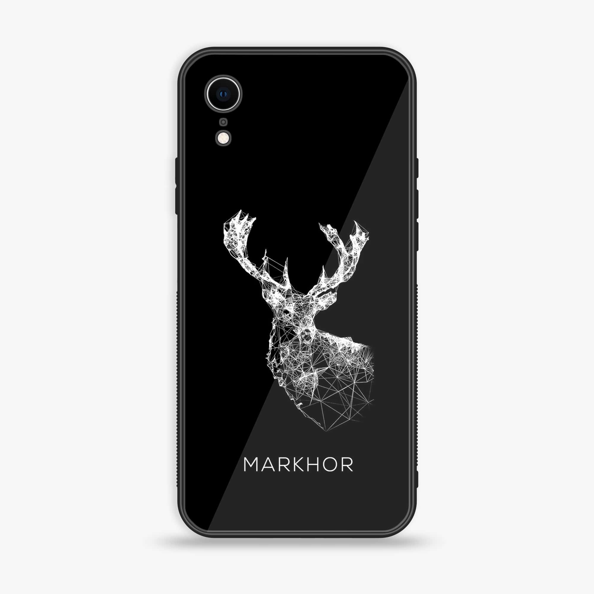 iPhone XR - Markhor Series - Premium Printed Glass soft Bumper shock Proof Case