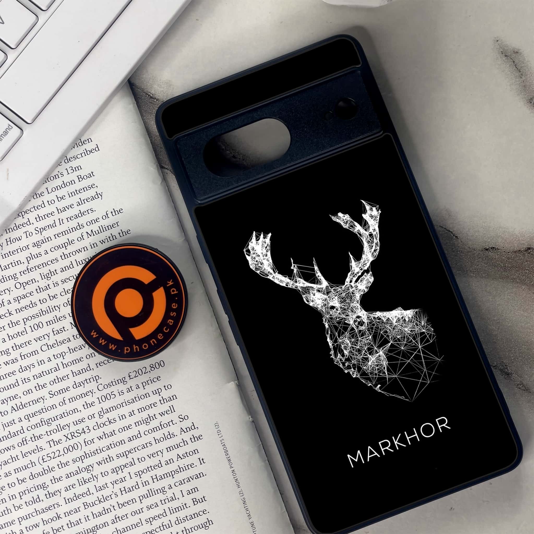 Google Pixel 7 - Markhor Series - Premium Metal Printed soft Bumper Shock Proof Case