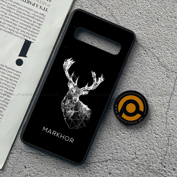 Samsung Galaxy S10 5G - Markhor Design 4  - Premium Printed Glass soft Bumper shock Proof Case  CS-25703