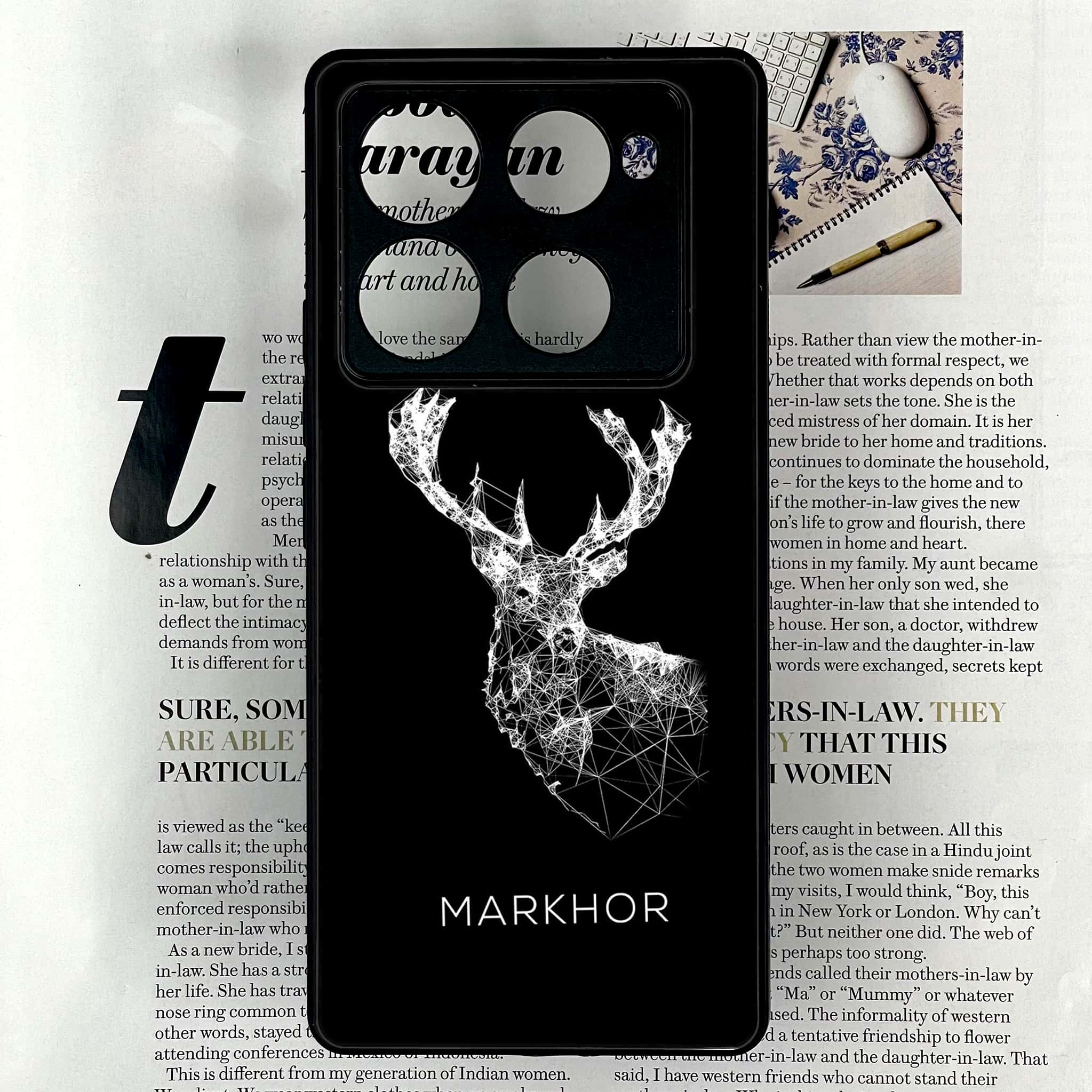 Infinix Note 40 Pro Plus - Markhor Series - Premium Metal Printed soft Bumper shock Proof Case