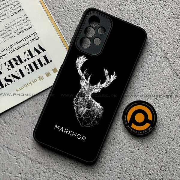 Samsung Galaxy A23 - Markhor Design 4 - Premium Metal  Printed soft Bumper shock Proof Case CS-29243 CS-29798