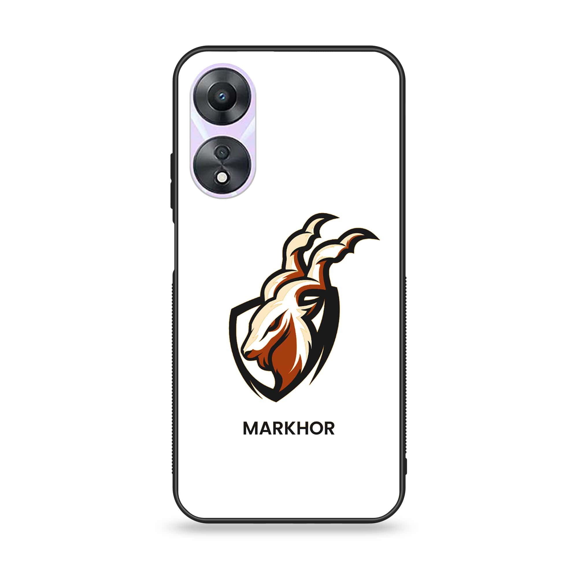 Oppo A78 4G - Markhor Series - Premium Printed Glass soft Bumper shock Proof Case