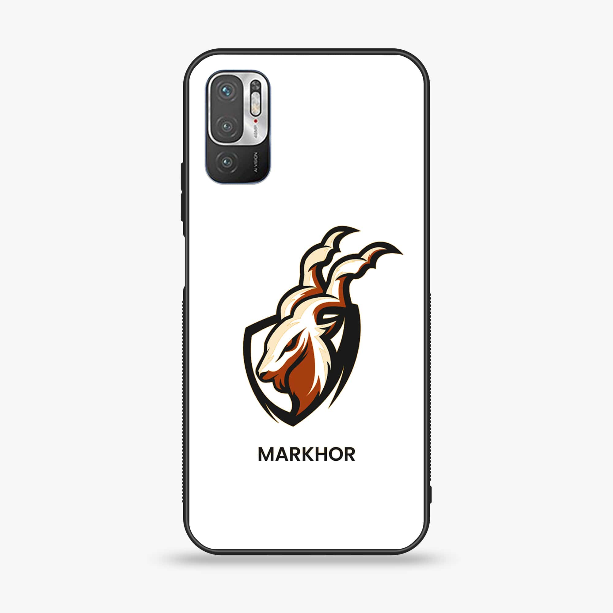 Xiaomi Redmi Note 10 5G - Markhor Series - Premium Printed Glass soft Bumper shock Proof Case