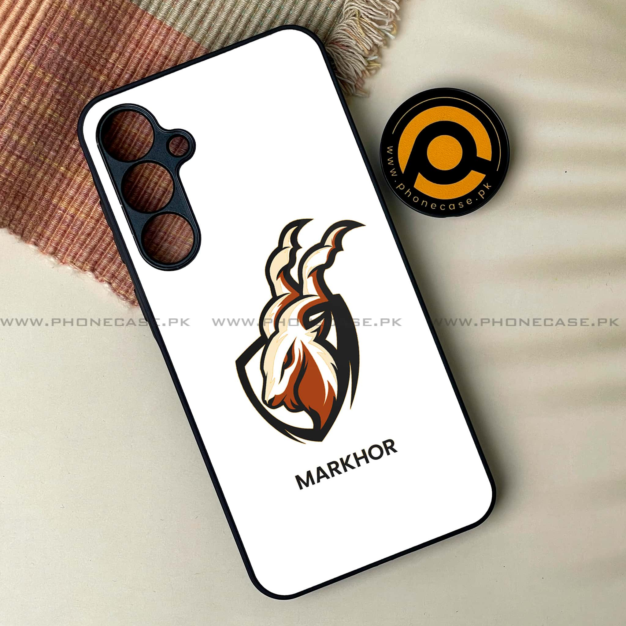 Samsung Galaxy M54 - Markhor Series - Premium Printed Glass soft Bumper shock Proof Case