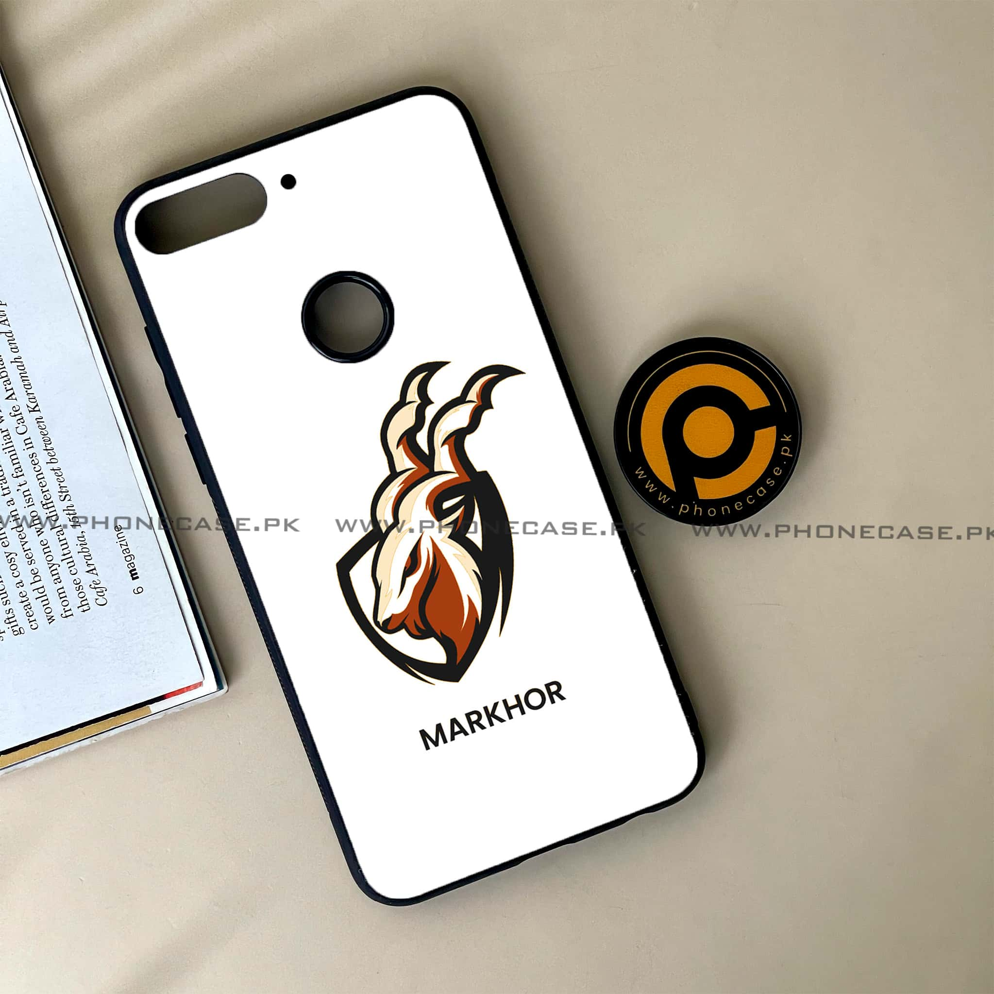 Huawei Y7 Prime (2018) -  Markhor Series - Premium Printed Glass soft Bumper shock Proof Case