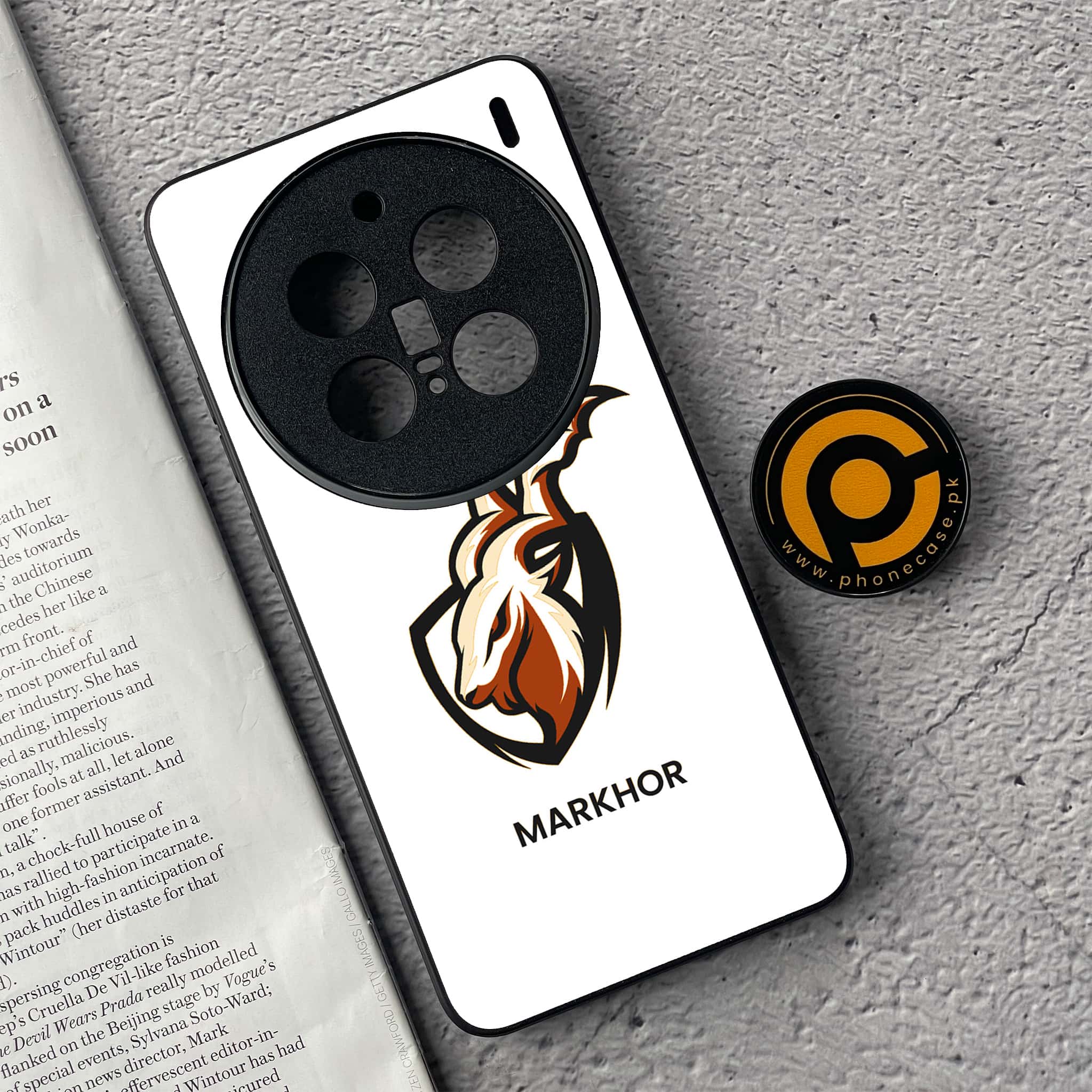 Vivo X200 Pro - Markhor Series - Premium Metal  Printed soft Bumper shock Proof Case