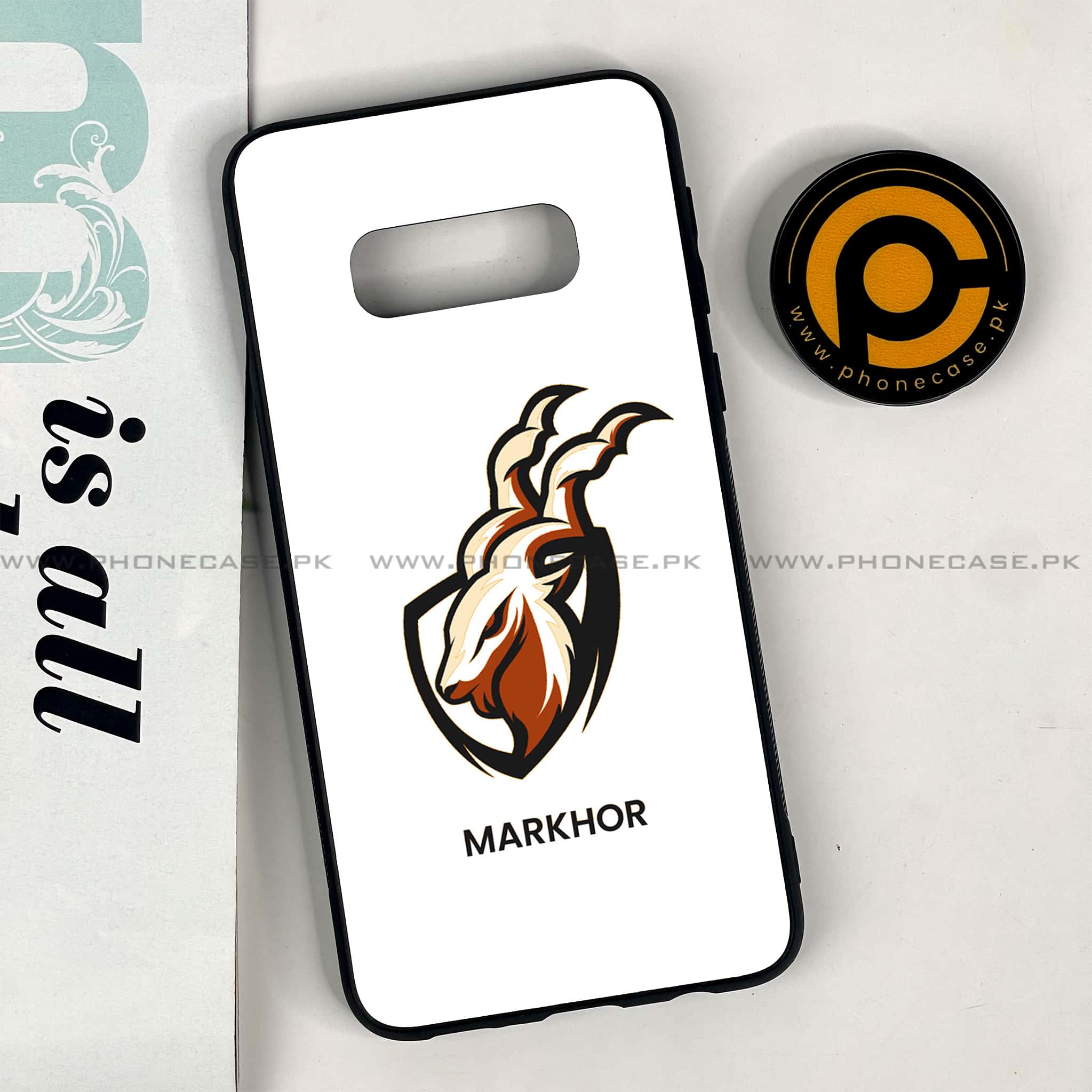 Galaxy S10e - Markhor Series - Premium Printed Glass soft Bumper shock Proof Case