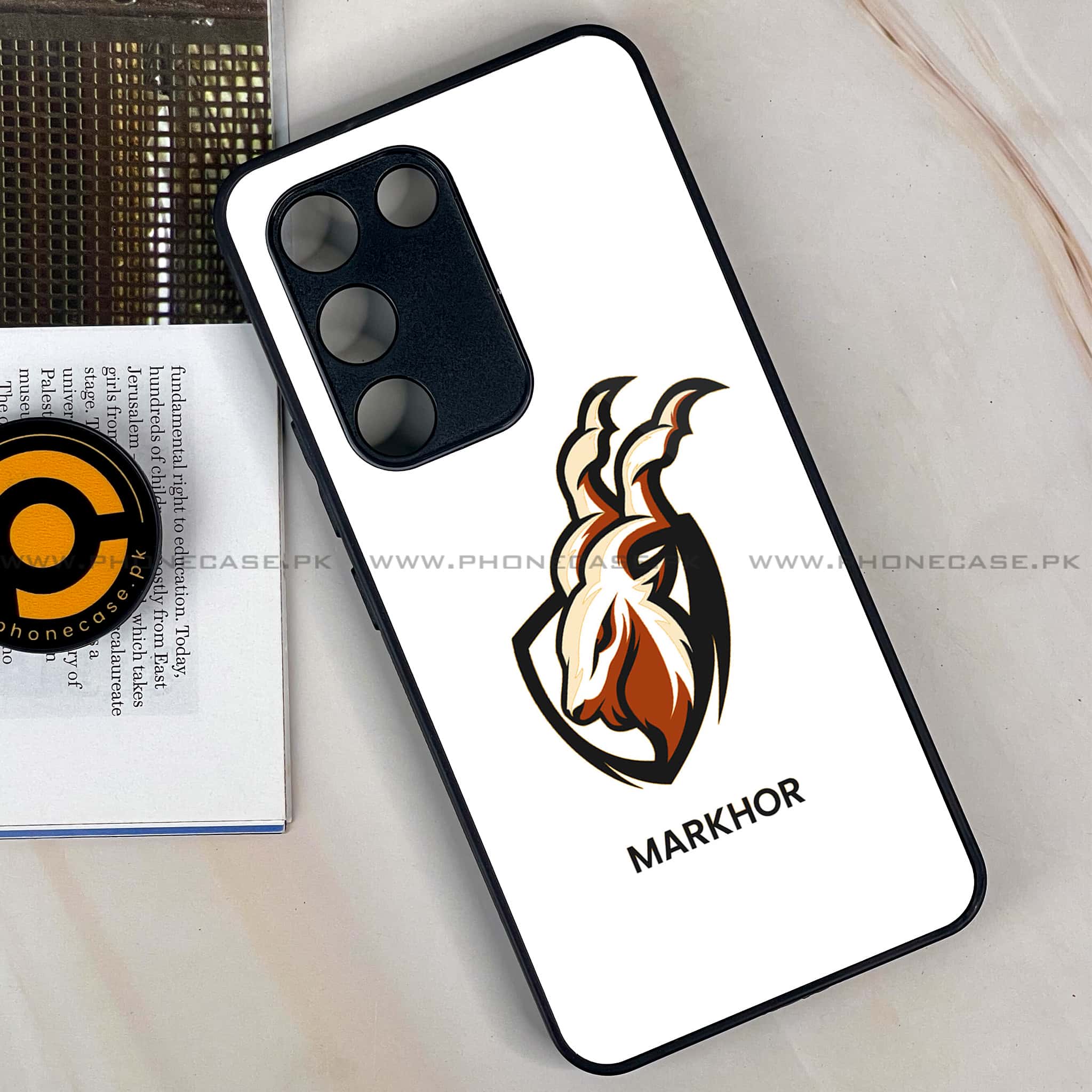 Vivo V30 Lite 4G - Markhor Series - Premium Metal Printed soft Bumper shock Proof Case