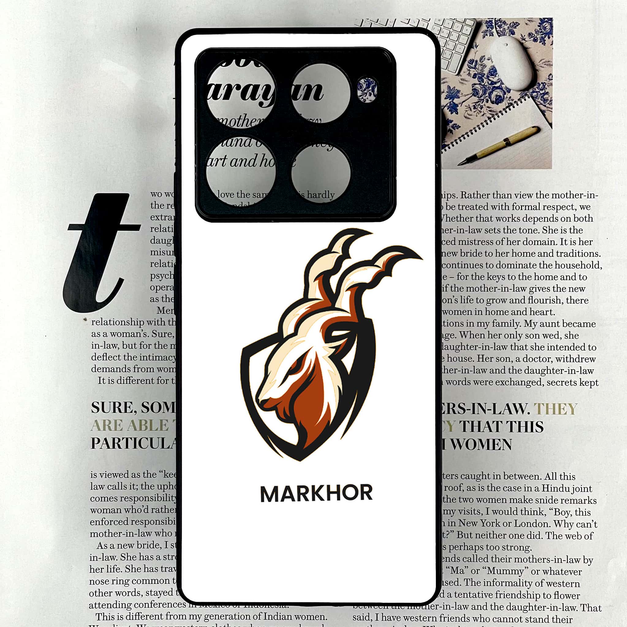 Infinix Note 40 Pro Plus - Markhor Series - Premium Metal Printed soft Bumper shock Proof Case
