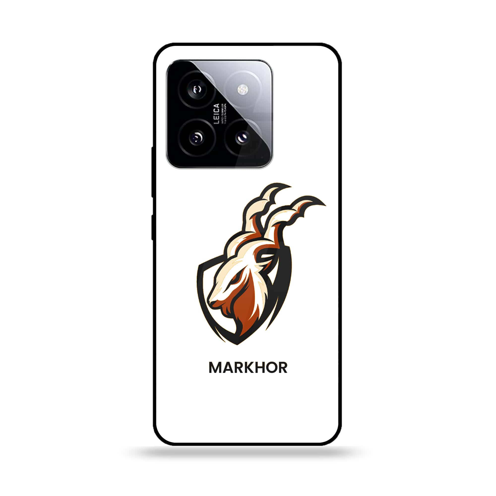 Xiaomi 14 - Markhor Series - Premium Printed Glass soft Bumper shock Proof Case