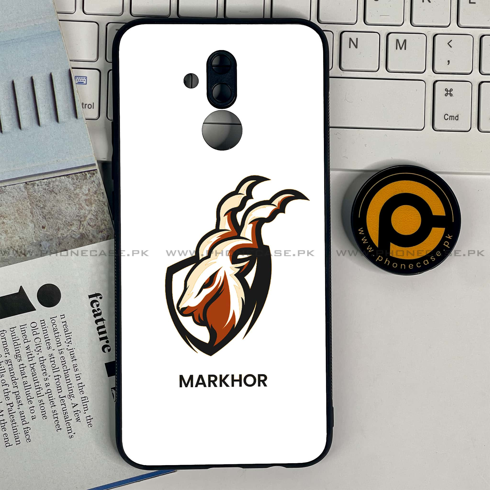 Huawei Mate 20 Lite - Markhor Series - Premium Printed Glass soft Bumper shock Proof Case