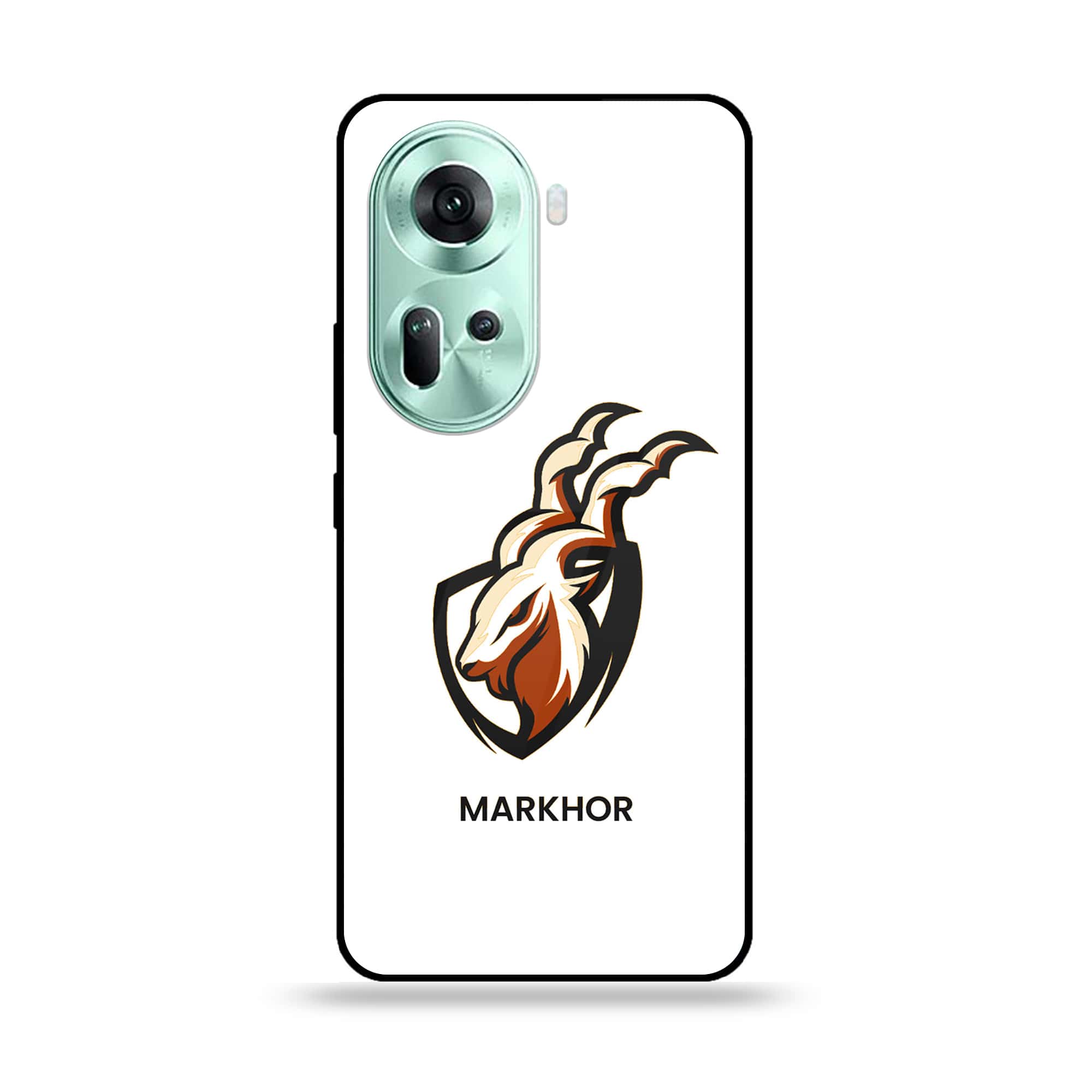 Oppo Reno 11 5G - Markhor Series - Premium Printed Glass soft Bumper shock Proof Case