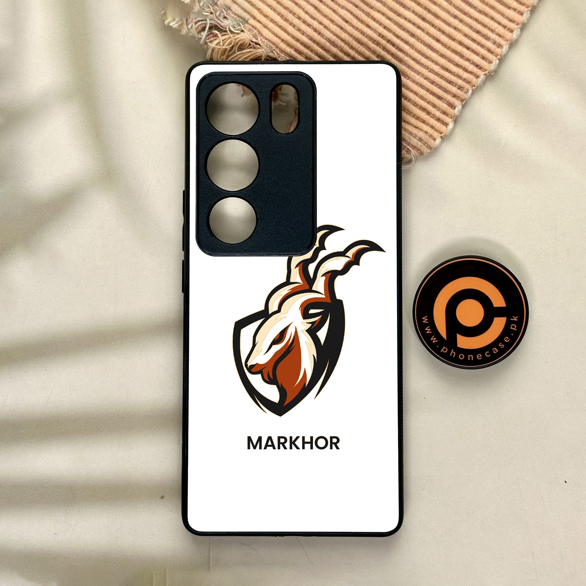 Vivo V29 - Markhor Series - Premium Printed Glass soft Bumper shock Proof Case