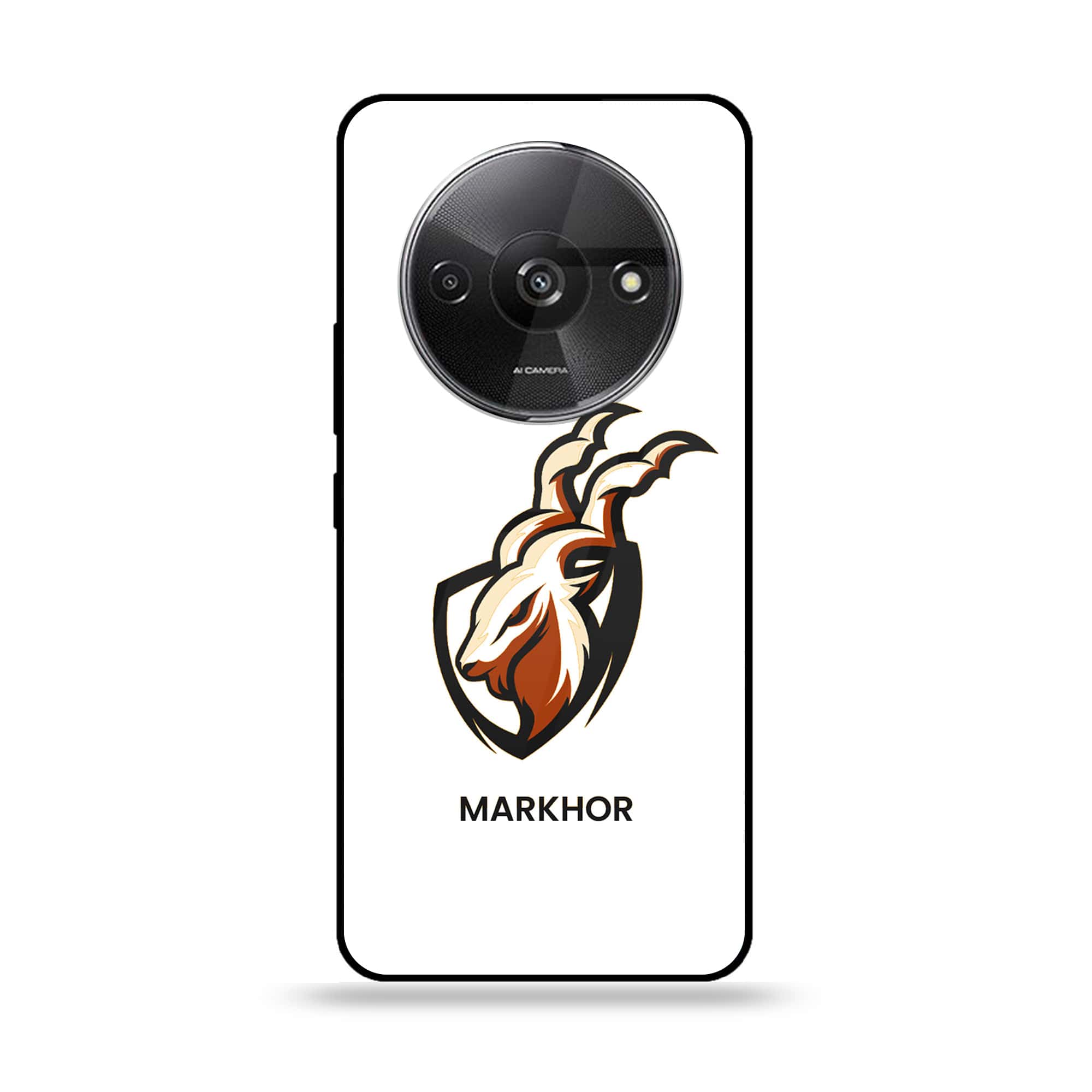 Xiaomi Redmi A3 - Markhor Series - Premium Printed Glass soft Bumper shock Proof Case