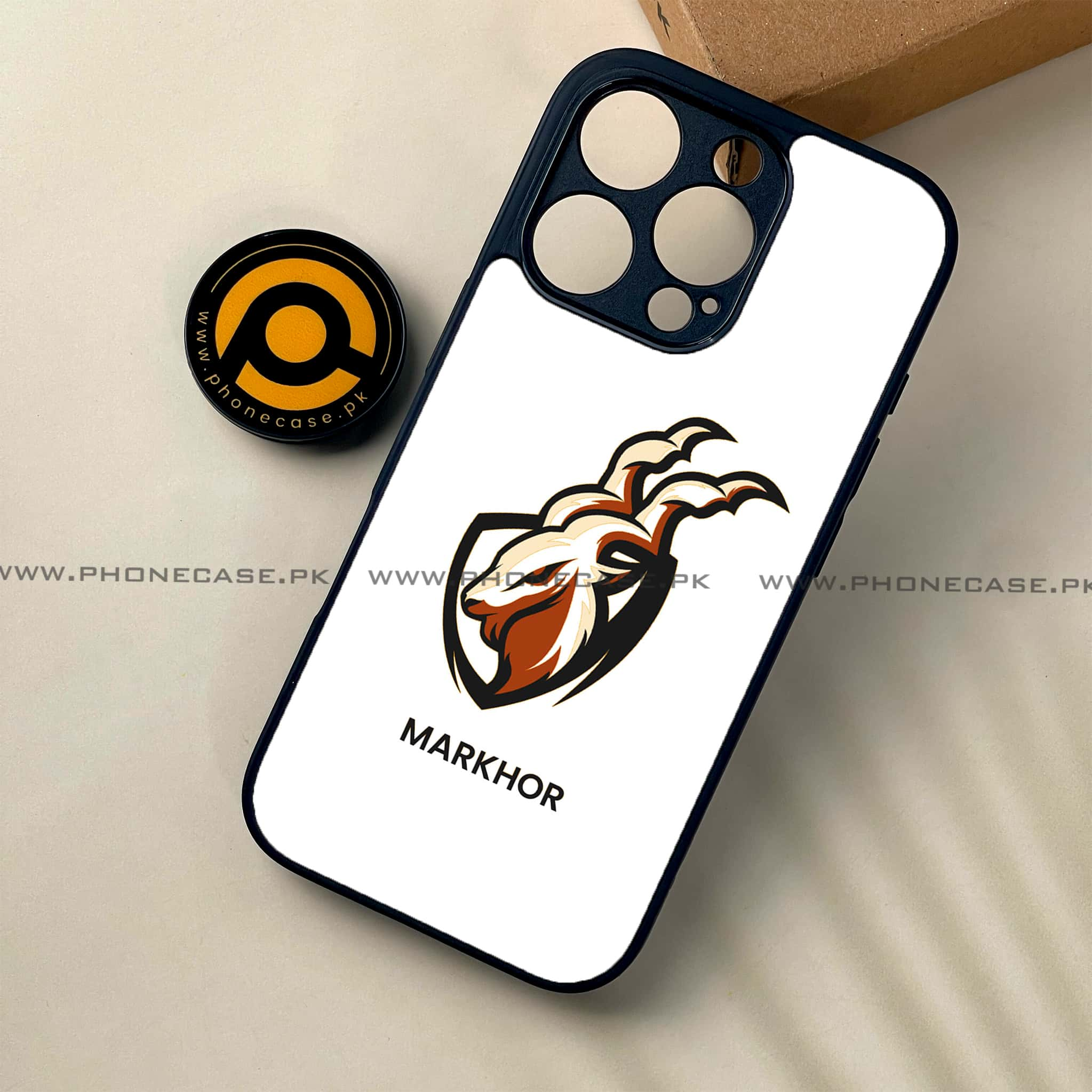 iPhone 16 Pro - Markhor Series - Premium Printed Glass soft Bumper shock Proof Case