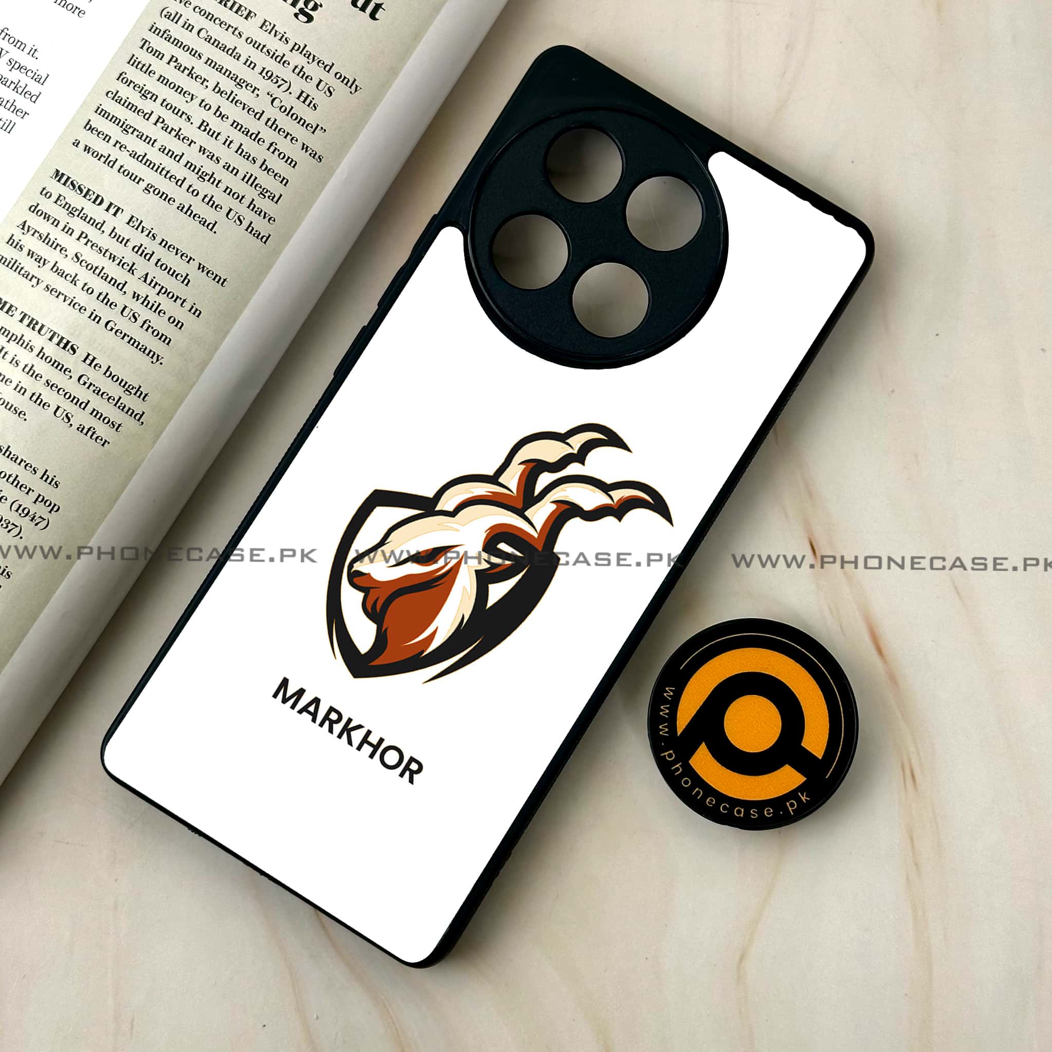 Tecno Camon 30s - Markhor Series - Premium Metal Printed soft Bumper shock Proof Case