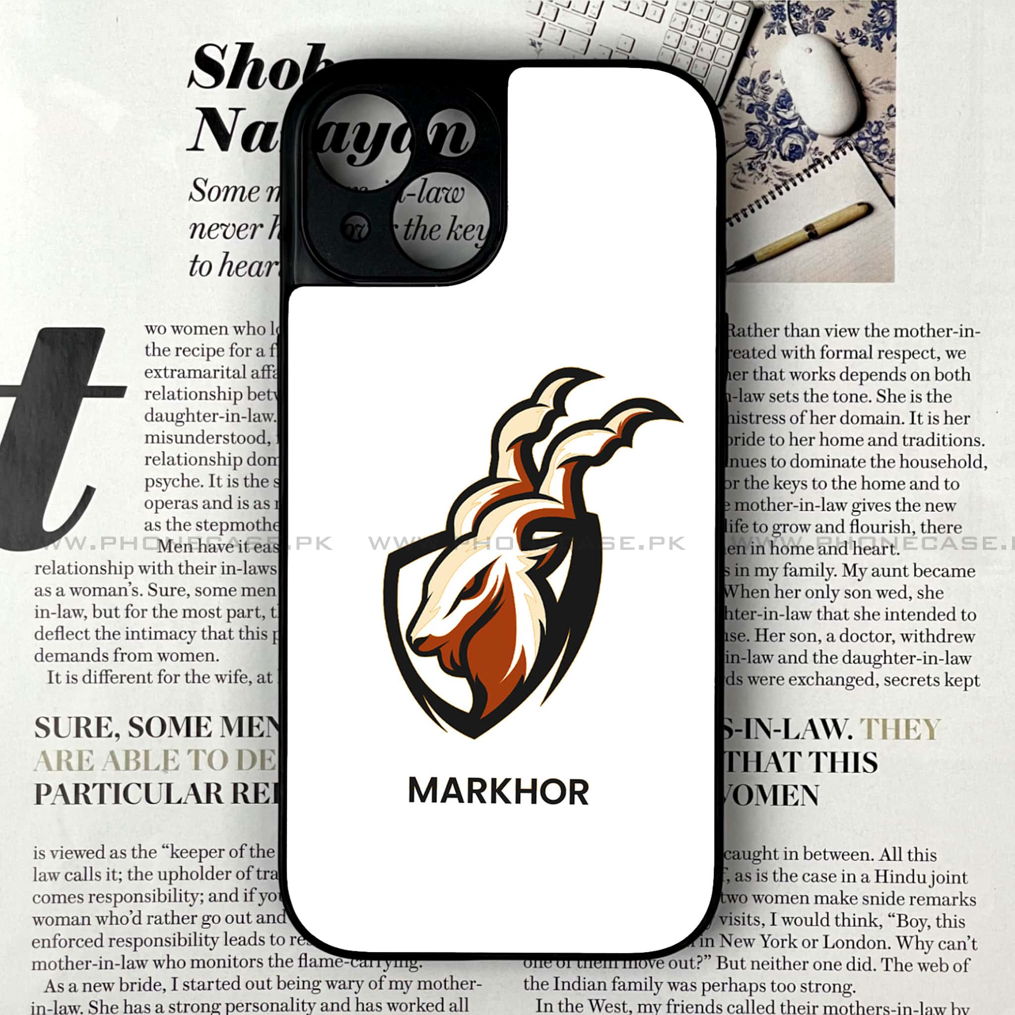 iPhone 13 - Markhor Series - Premium Printed Glass soft Bumper shock Proof Case