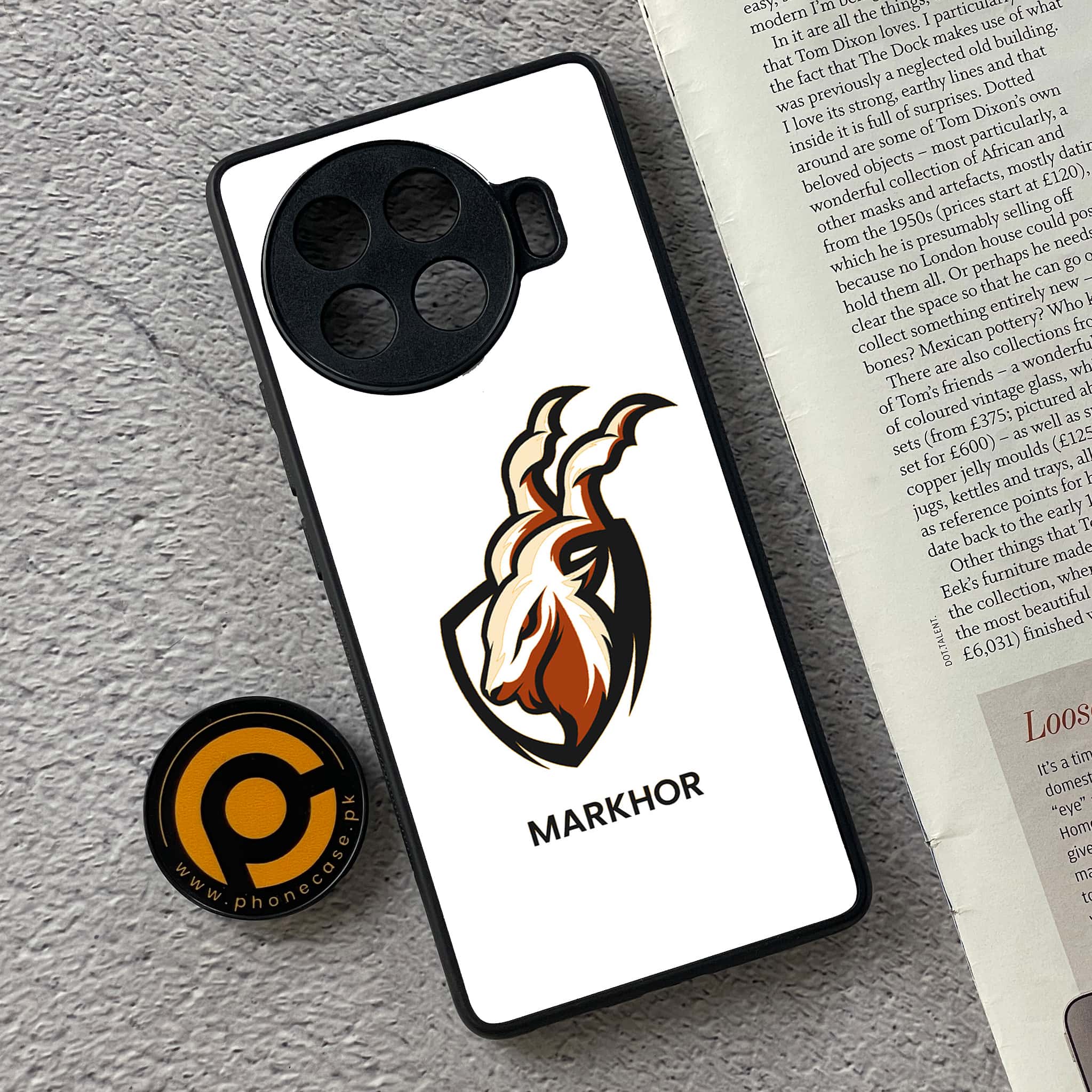 Tecno Spark 20 pro plus - Markhor Series - Premium Printed Glass soft Bumper shock Proof Case