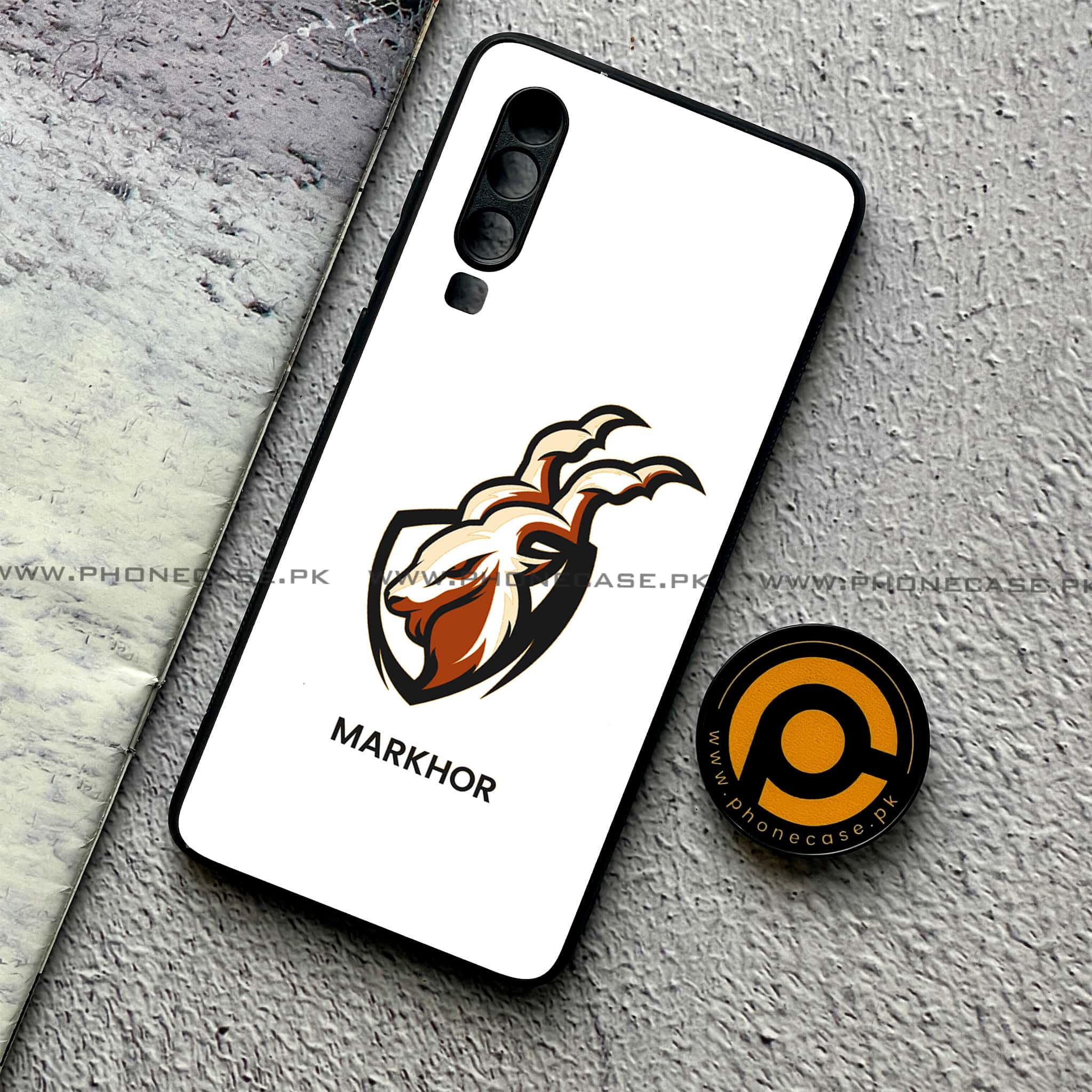 Huawei P30 - Markhor Series - Premium Printed Glass soft Bumper shock Proof Case