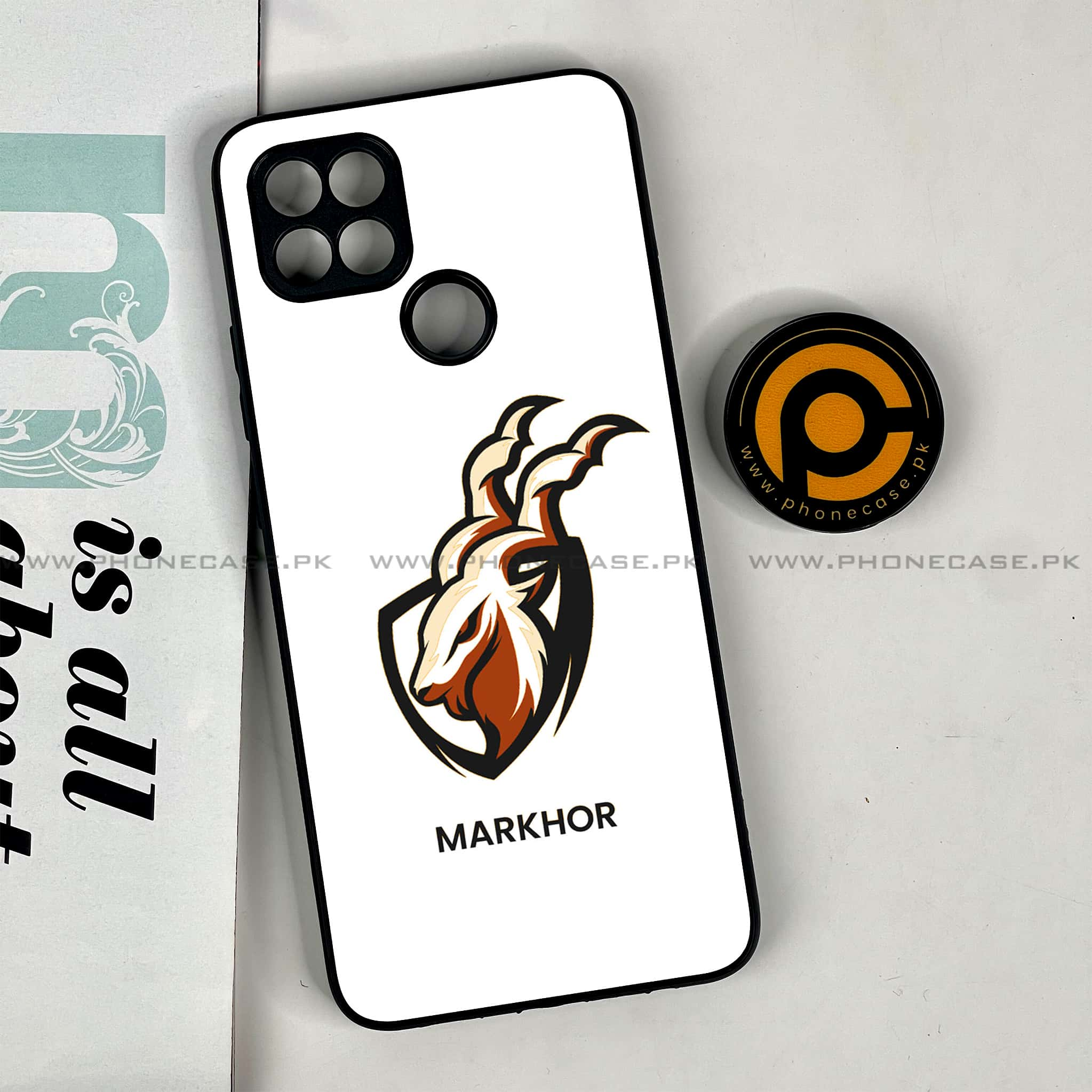 Oppo A15s - Markhor Series - Premium Printed Glass soft Bumper shock Proof Case