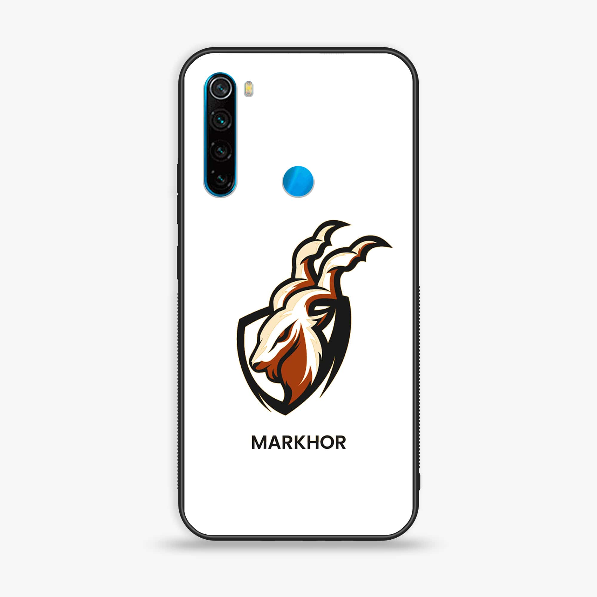 Redmi Note 8 - Markhor Series - Premium Printed Glass soft Bumper shock Proof Case