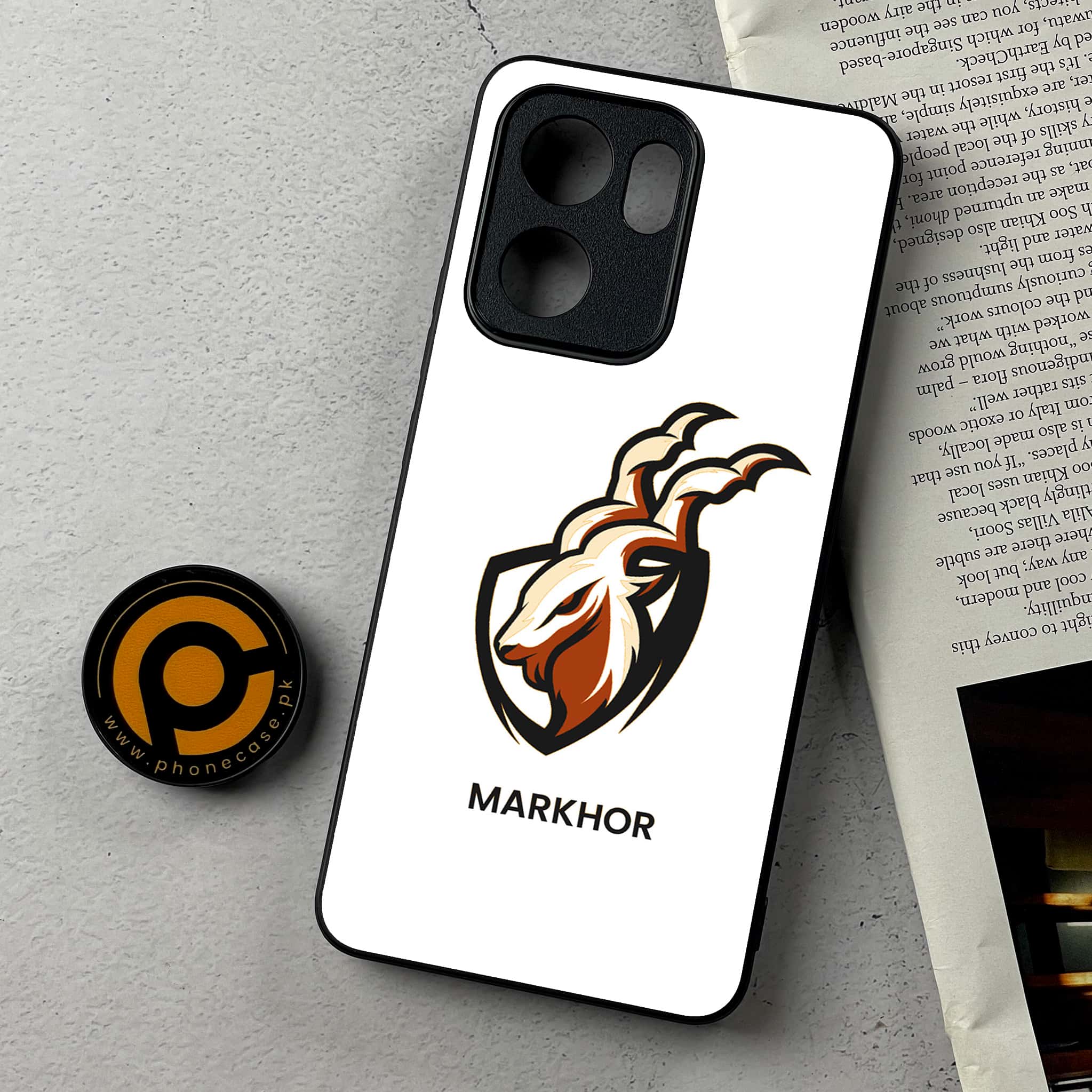 Oppo Reno 14F - Markhor Series - Premium Metal Printed Soft Bumper Shockproof Case