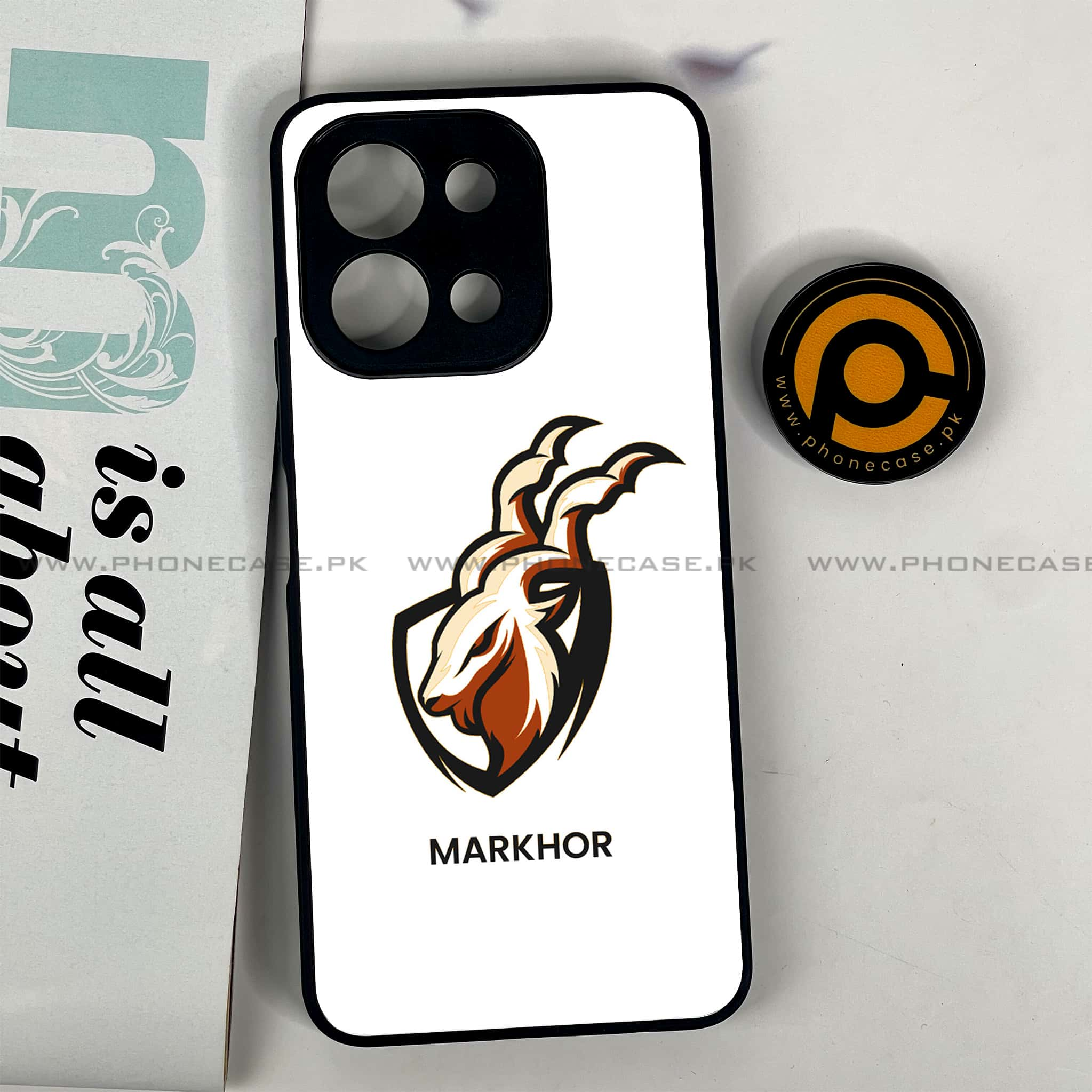 Vivo Y28 - Markhor Series - Premium Printed Glass soft Bumper shock Proof Case