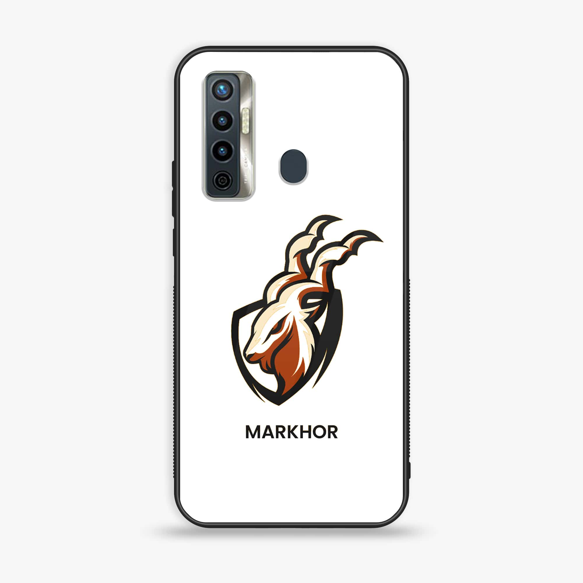 Tecno Camon 17 - Markhor Series - Premium Printed Glass soft Bumper shock Proof Case