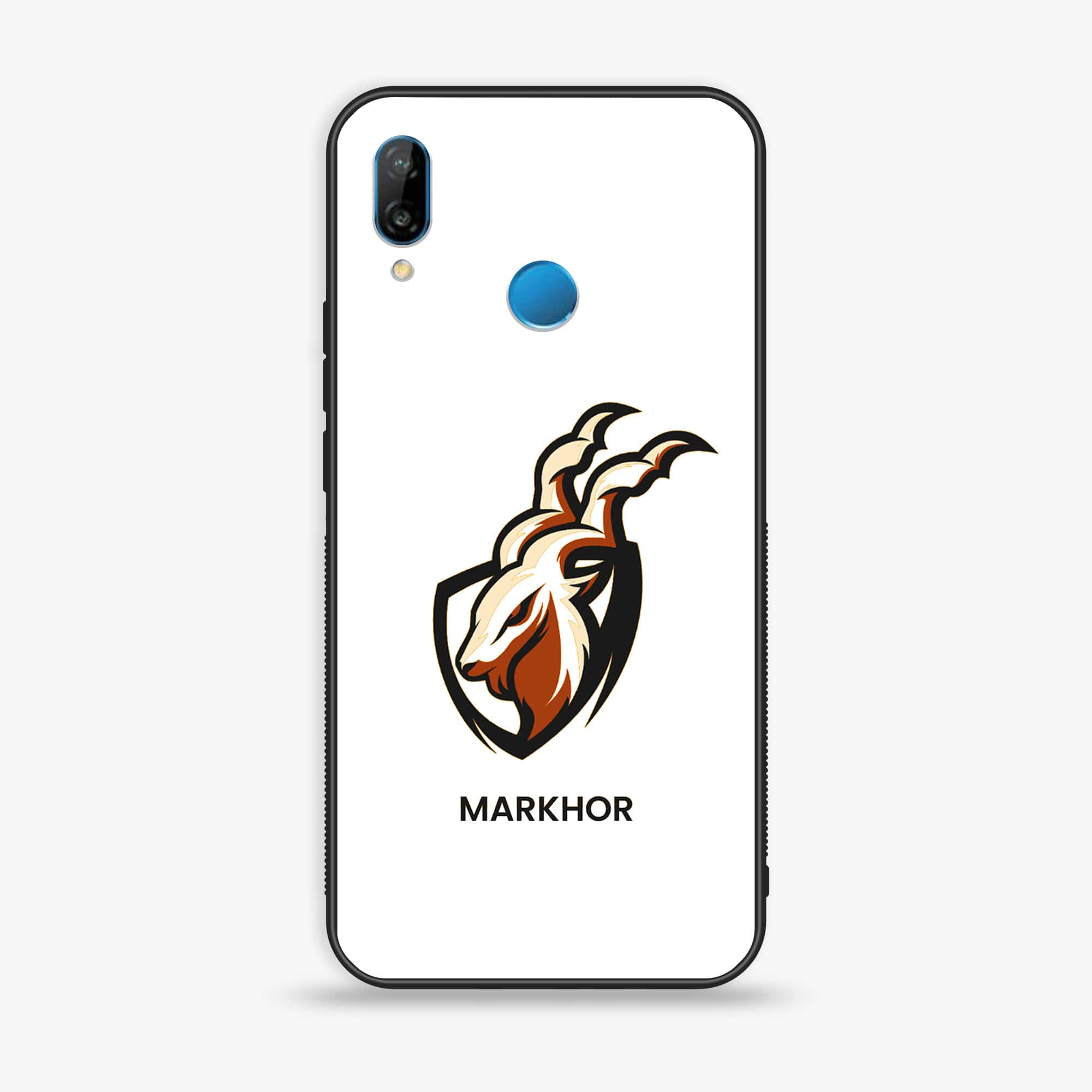 Huawei P20 lite - Markhor Series - Premium Printed Glass soft Bumper shock Proof Case