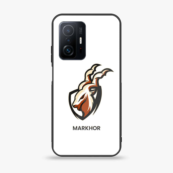Xiaomi 11T/ 11T Pro - Markhor Design 5  - Premium Printed Glass soft Bumper shock Proof Case CS-34112
