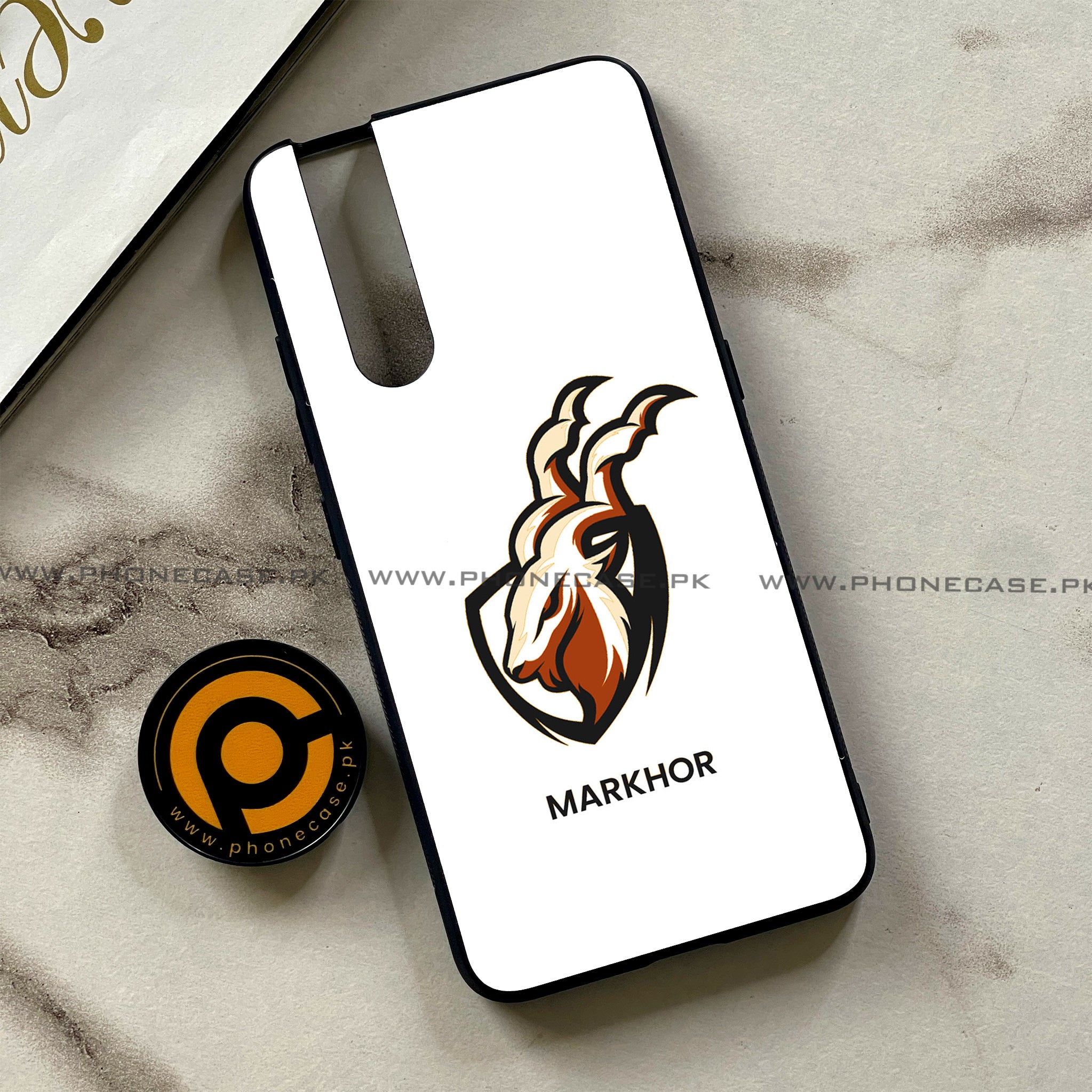 Vivo V15 Pro - Markhor Series - Premium Printed Glass soft Bumper shock Proof Case