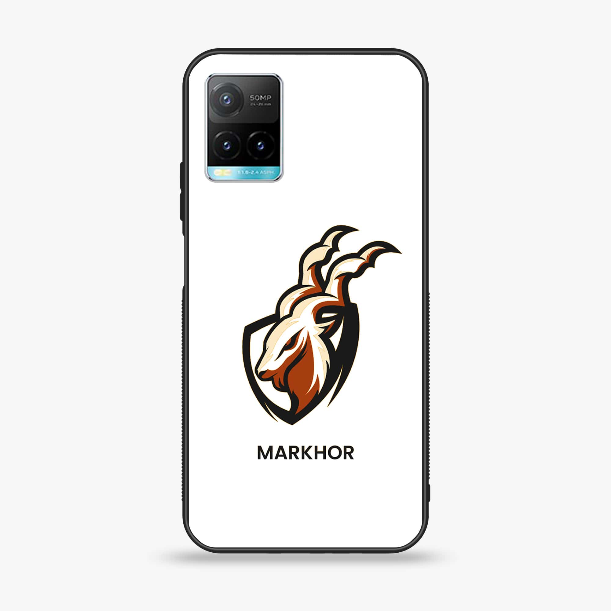 Vivo Y33T Markhor Series  Premium Printed Glass soft Bumper shock Proof Case