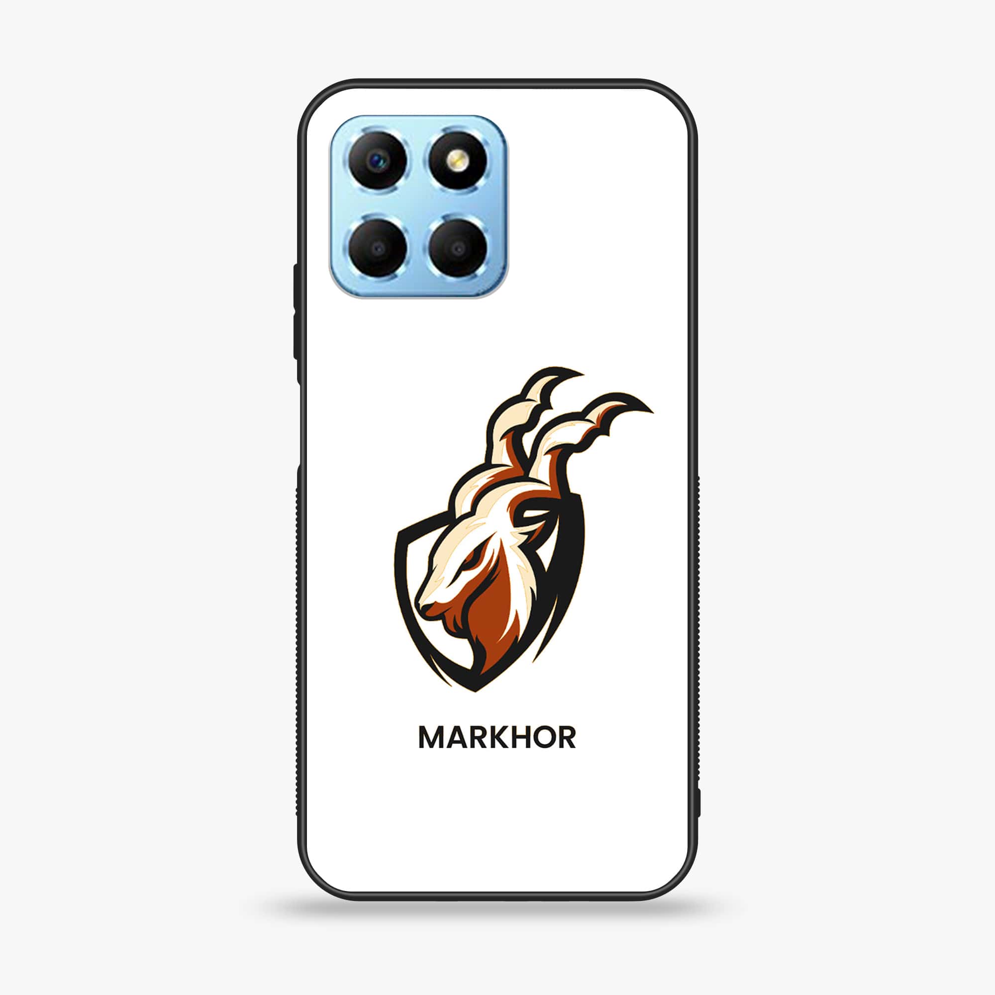 Honor X6 - Markhor Series - Premium Printed Glass soft Bumper shock Proof Case