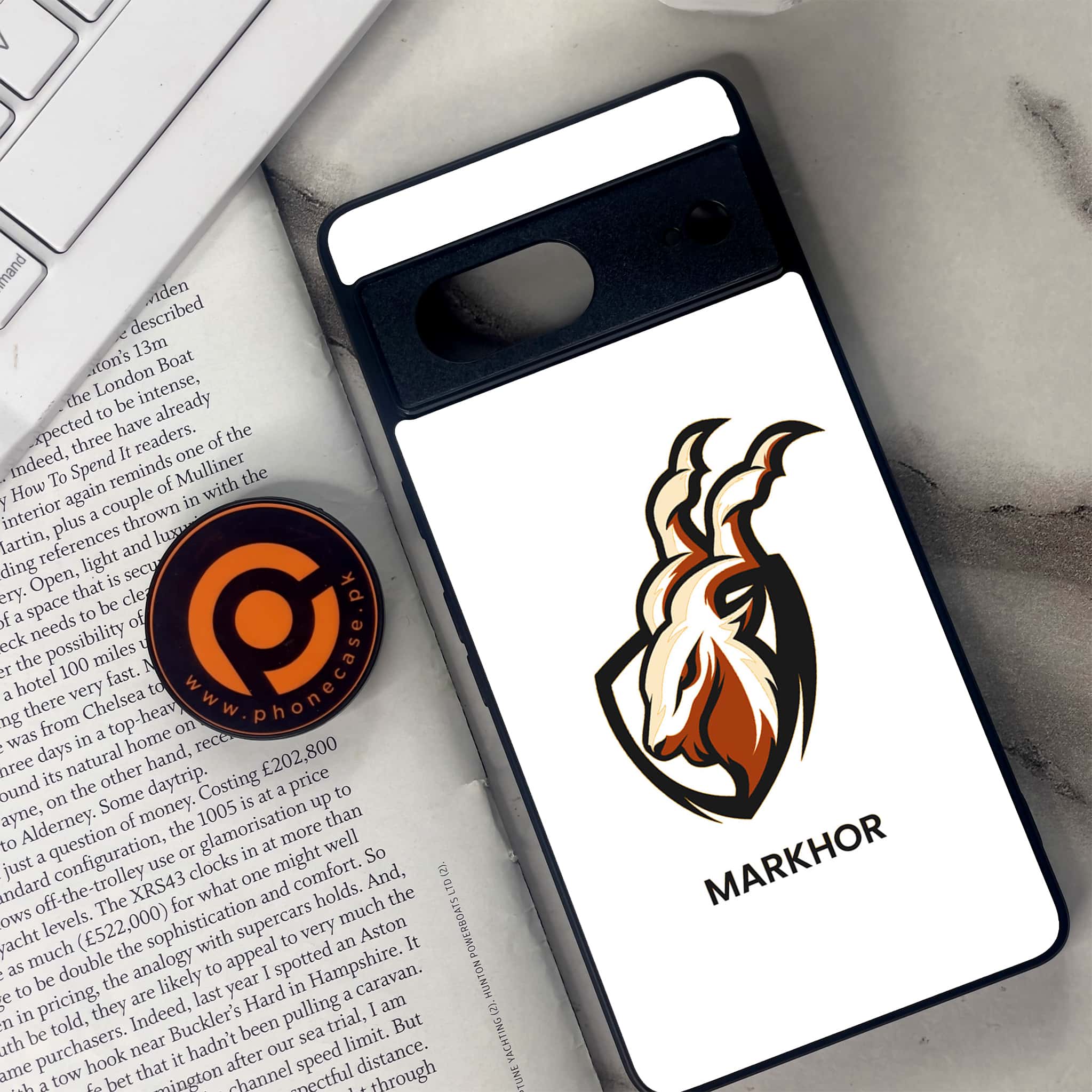 Google Pixel 7 - Markhor Series - Premium Metal Printed soft Bumper Shock Proof Case