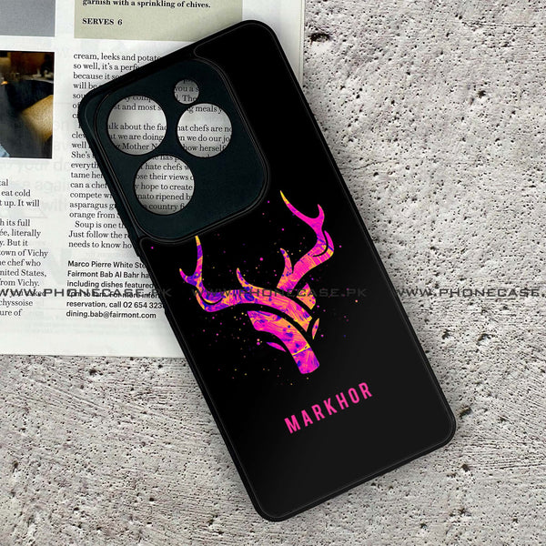 Infinix Hot 40/ Hot 40 Pro - Markhor Design 6 - Premium Printed Glass soft Bumper shock Proof Case CS-14582