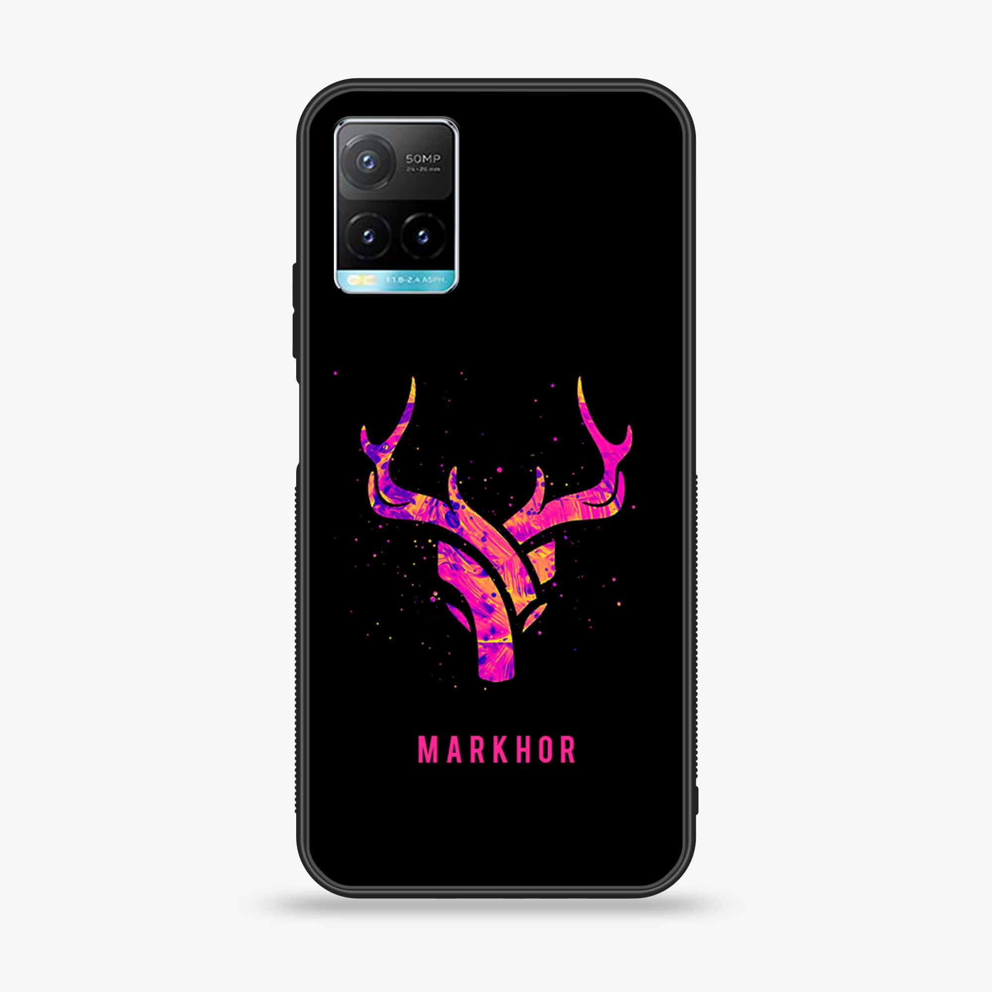 Vivo Y33T Markhor Series  Premium Printed Glass soft Bumper shock Proof Case