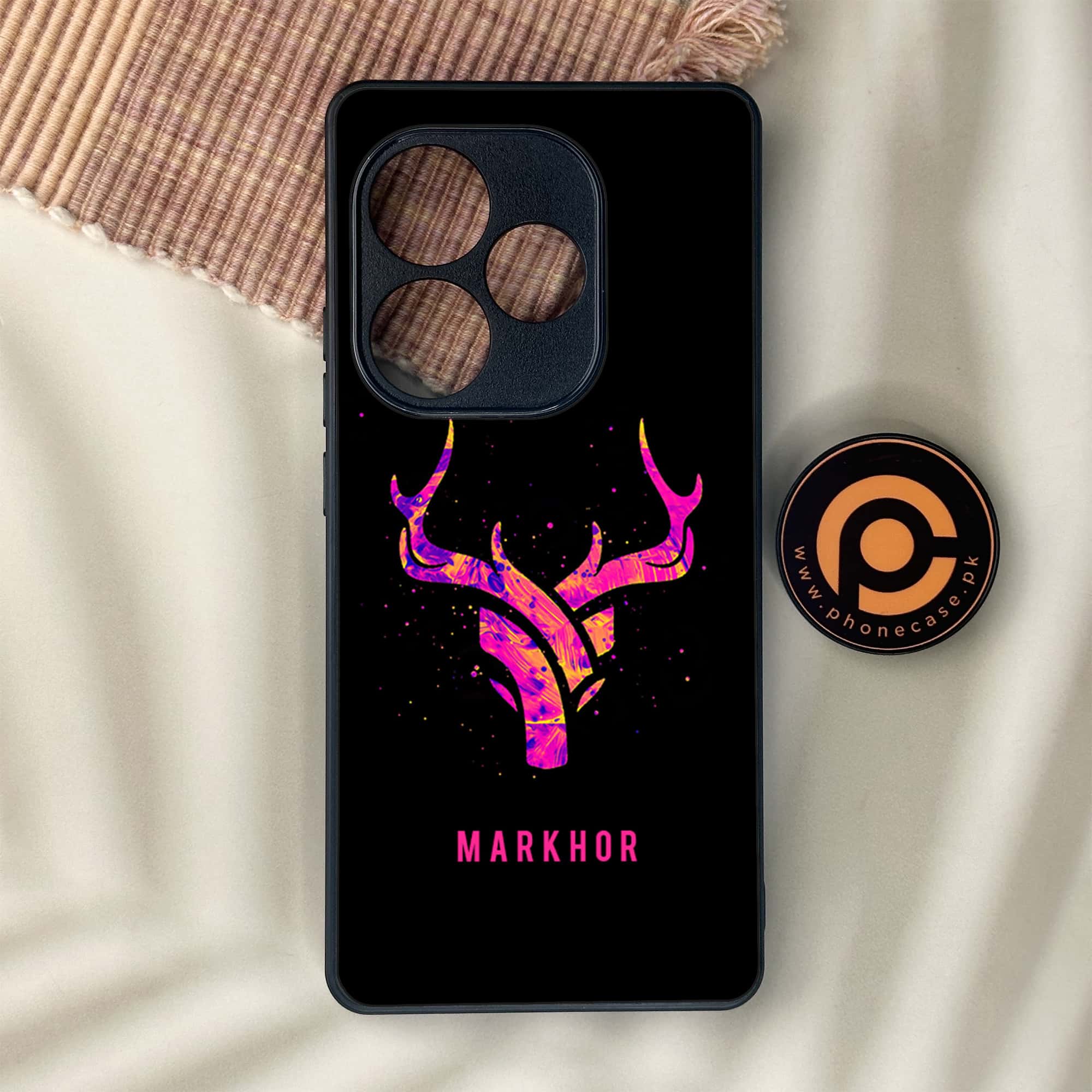 Realme GT 6 - Markhor Series - Premium Metal Printed soft Bumper shock Proof Case