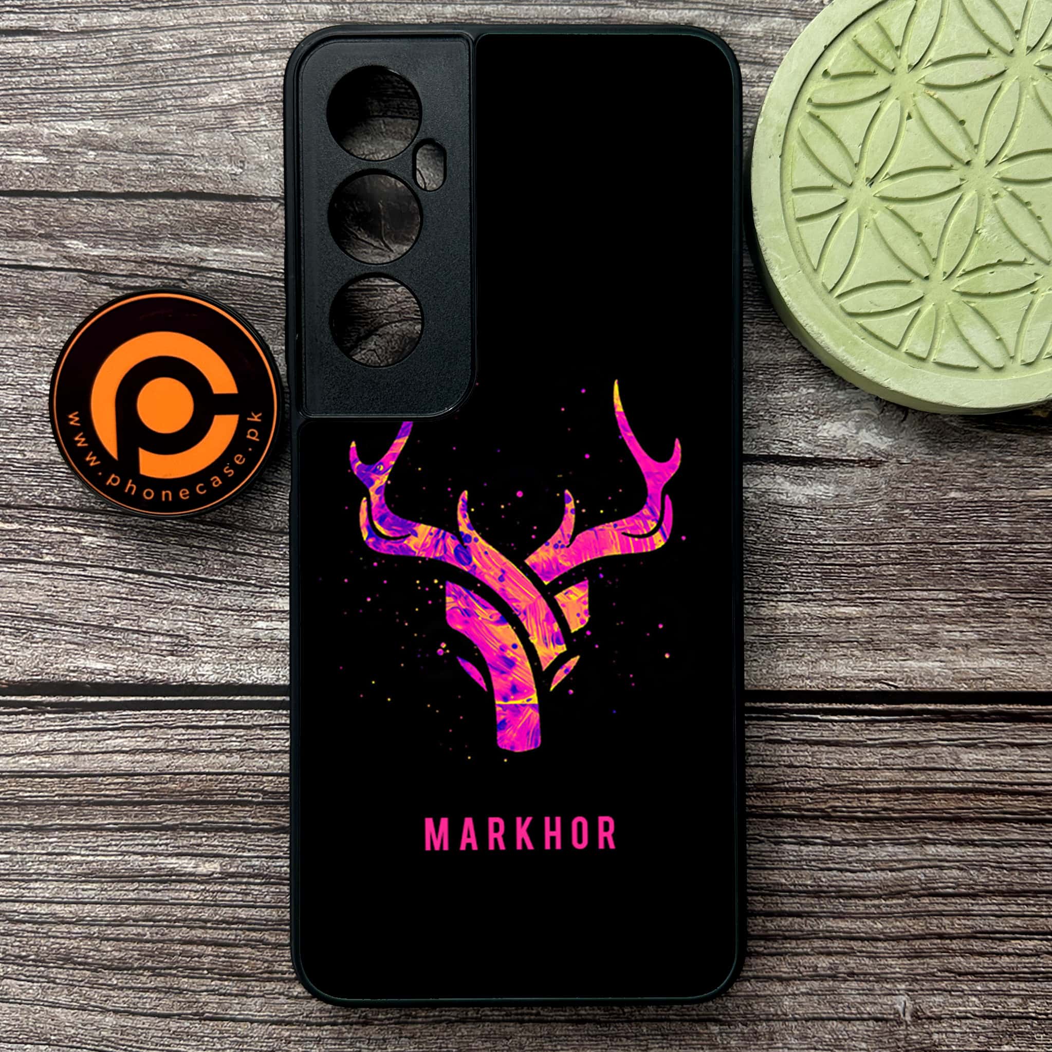 Realme C65  - Markhor Series - Premium Metal Printed soft Bumper shock Proof Case