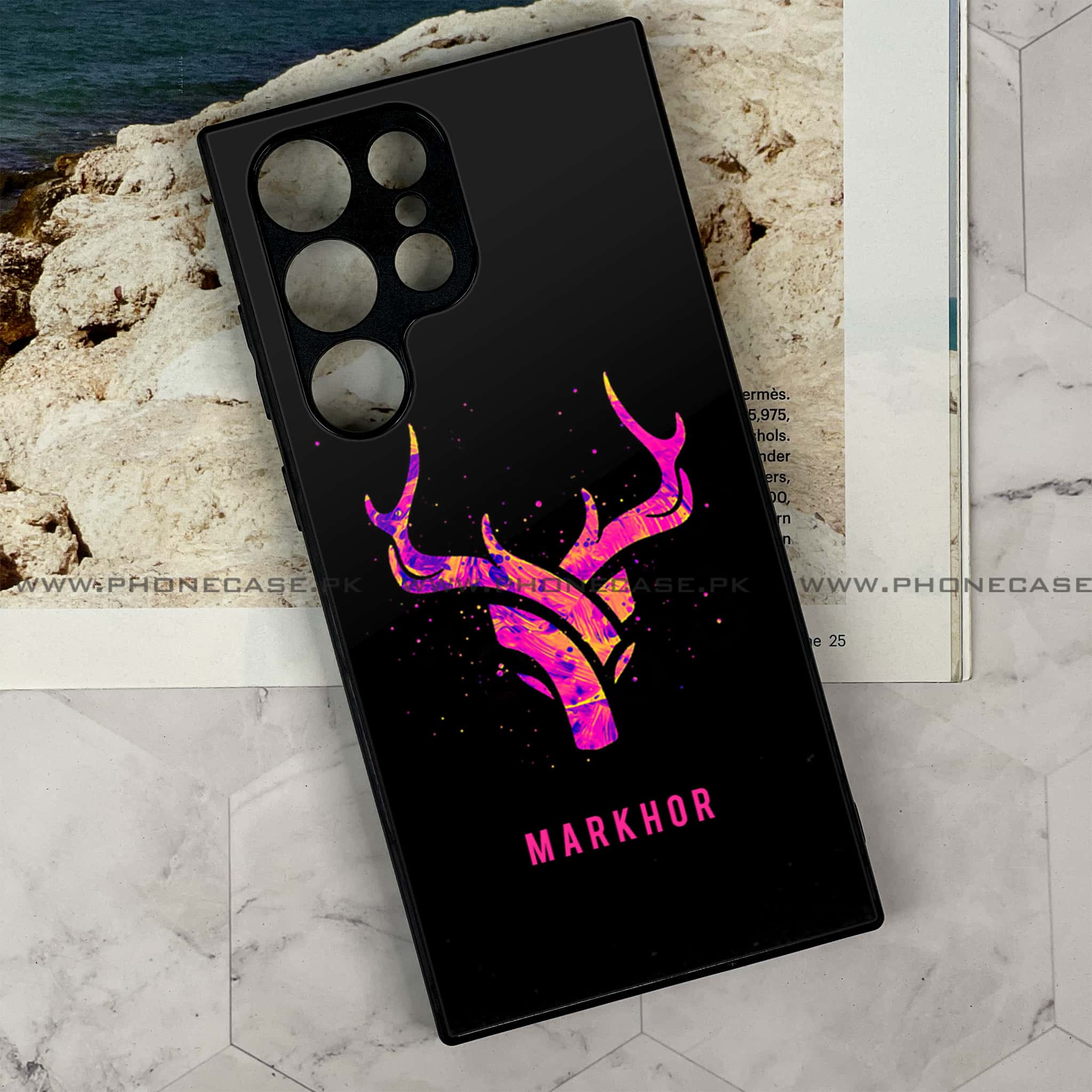 Samsung Galaxy S24 Ultra - Markhor Series - Premium Metal Printed soft Bumper shock Proof Case