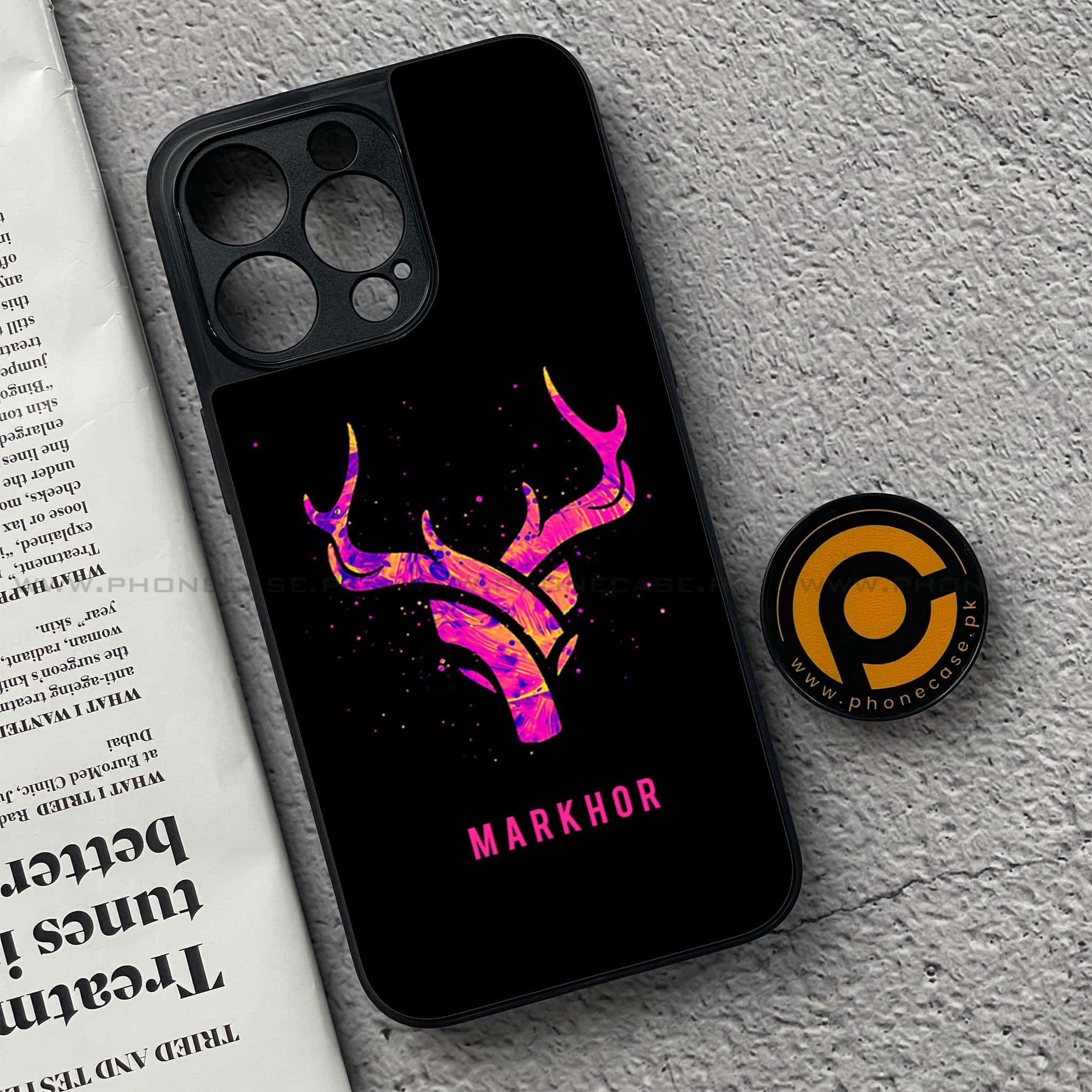 iPhone 15 Pro - Markhor Series - Premium Metal Printed soft Bumper shock Proof Case