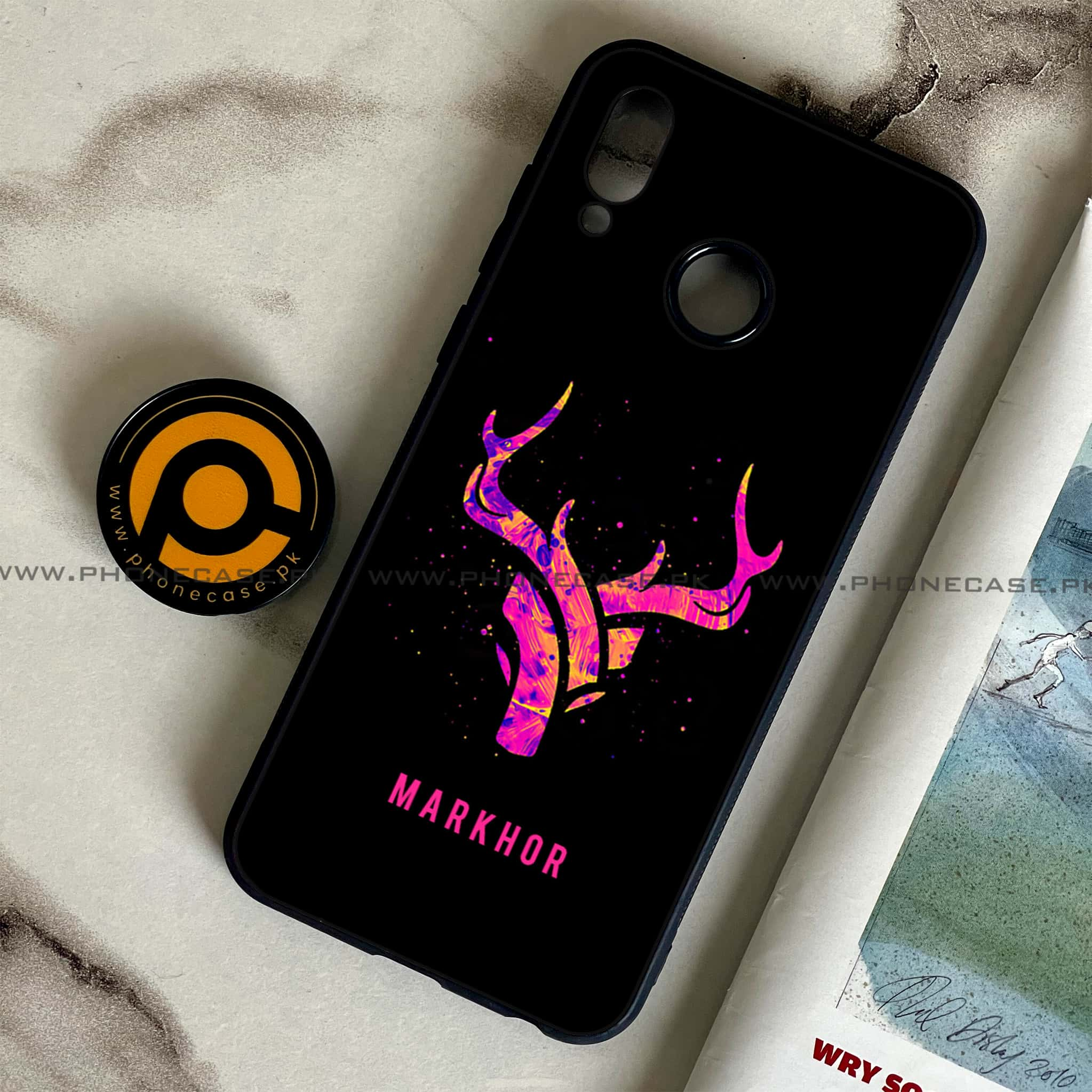 Huawei Honor Play - Markhor Series - Premium Printed Glass soft Bumper shock Proof Case