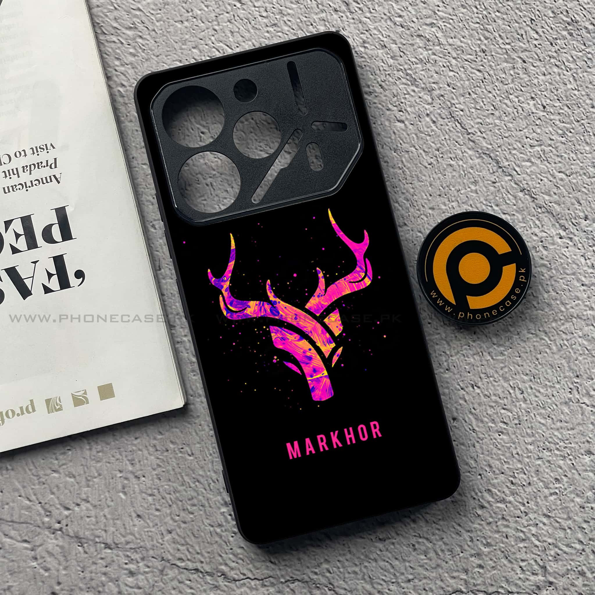 Tecno Pova 6 - Markhor Series - Premium Printed Glass soft Bumper shock Proof Case