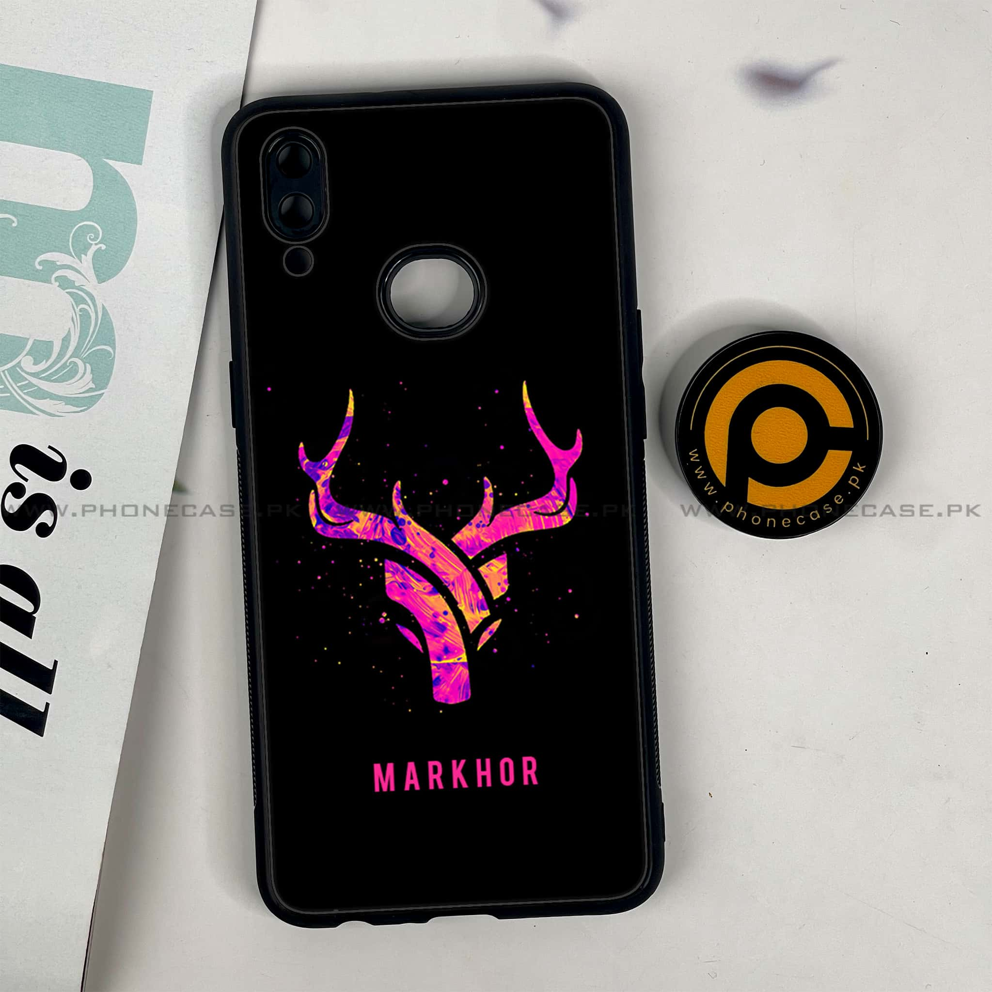 Galaxy A10s - Markhor Series - Premium Printed Glass soft Bumper shock Proof Case